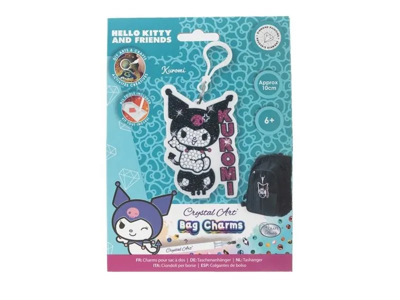 CRAFT Buddy Kuromi, Crystal Art Rucksack Anhänger CRAFT Buddy Kuromi, Crystal Art Rucksack Anhänger