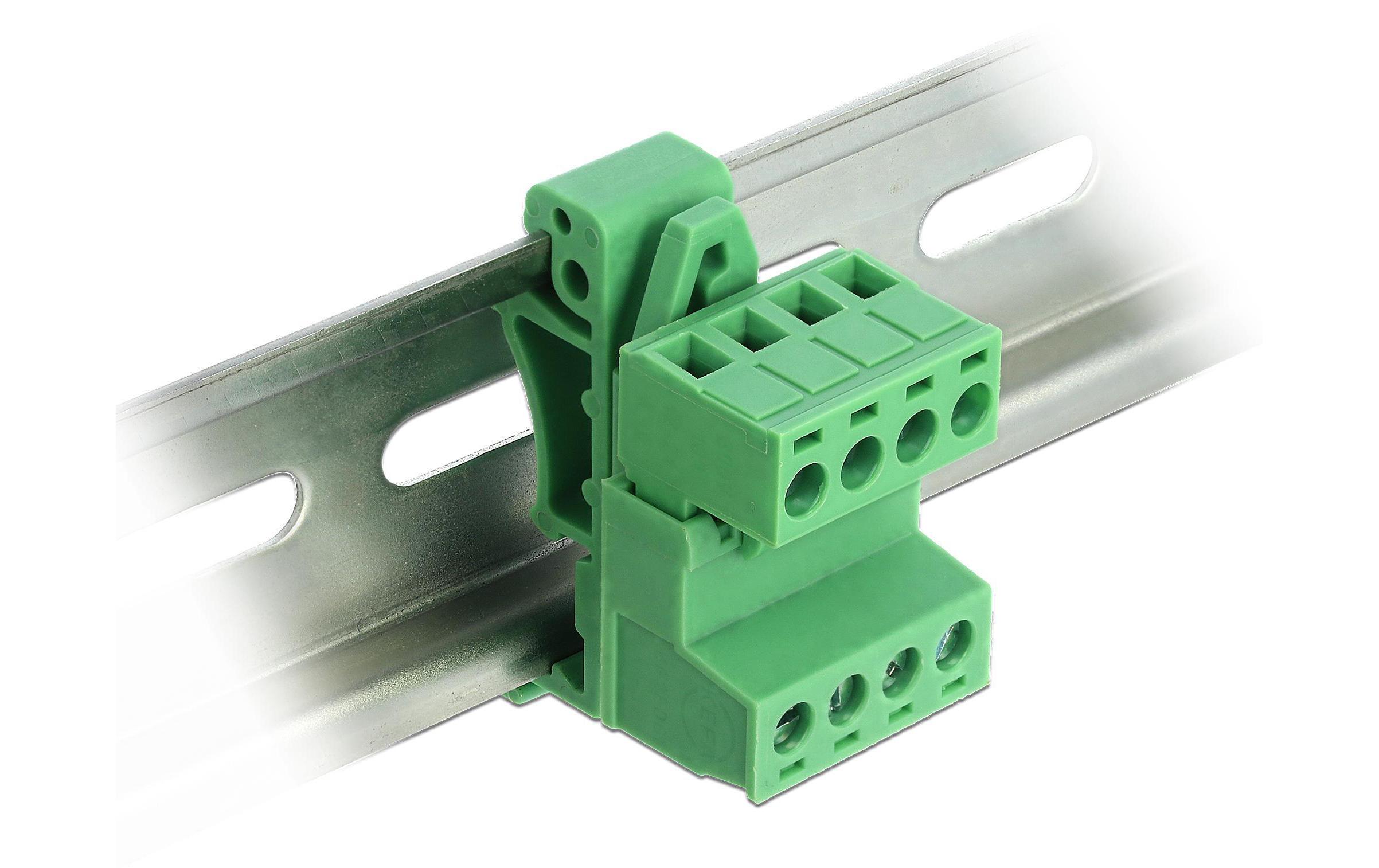 Delock Terminalblock 4 Pin, 5.08 mm Rastermass gewinkelt Delock Terminalblock 4 Pin, 5.08 mm Rastermass gewinkelt