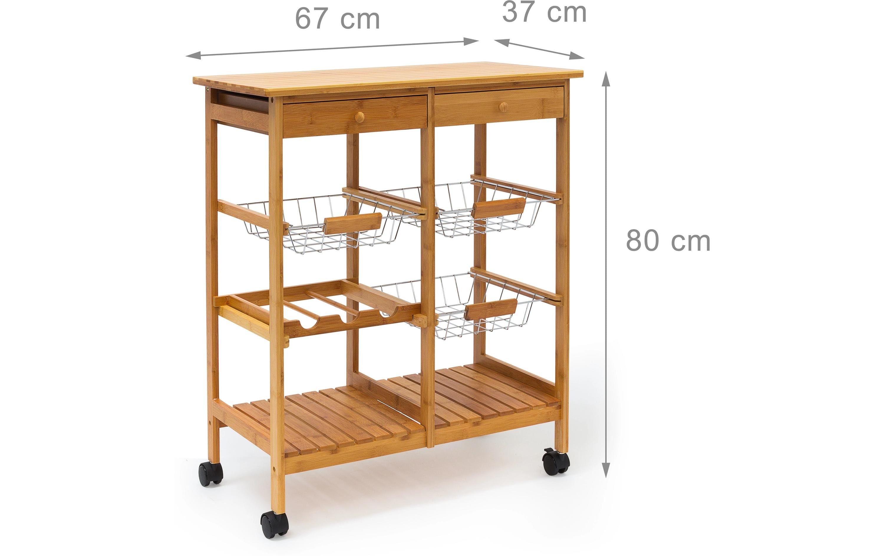 relaxdays Küchenwagen James XXL 80 x 67 x 37 cm