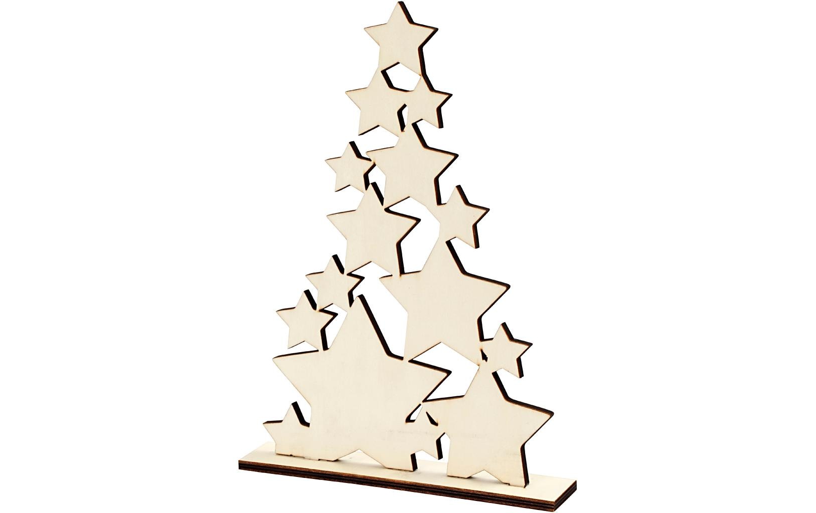 Creativ Company Holzartikel 29.8 x 21.5 x 4 cm Weihnachtsbaum