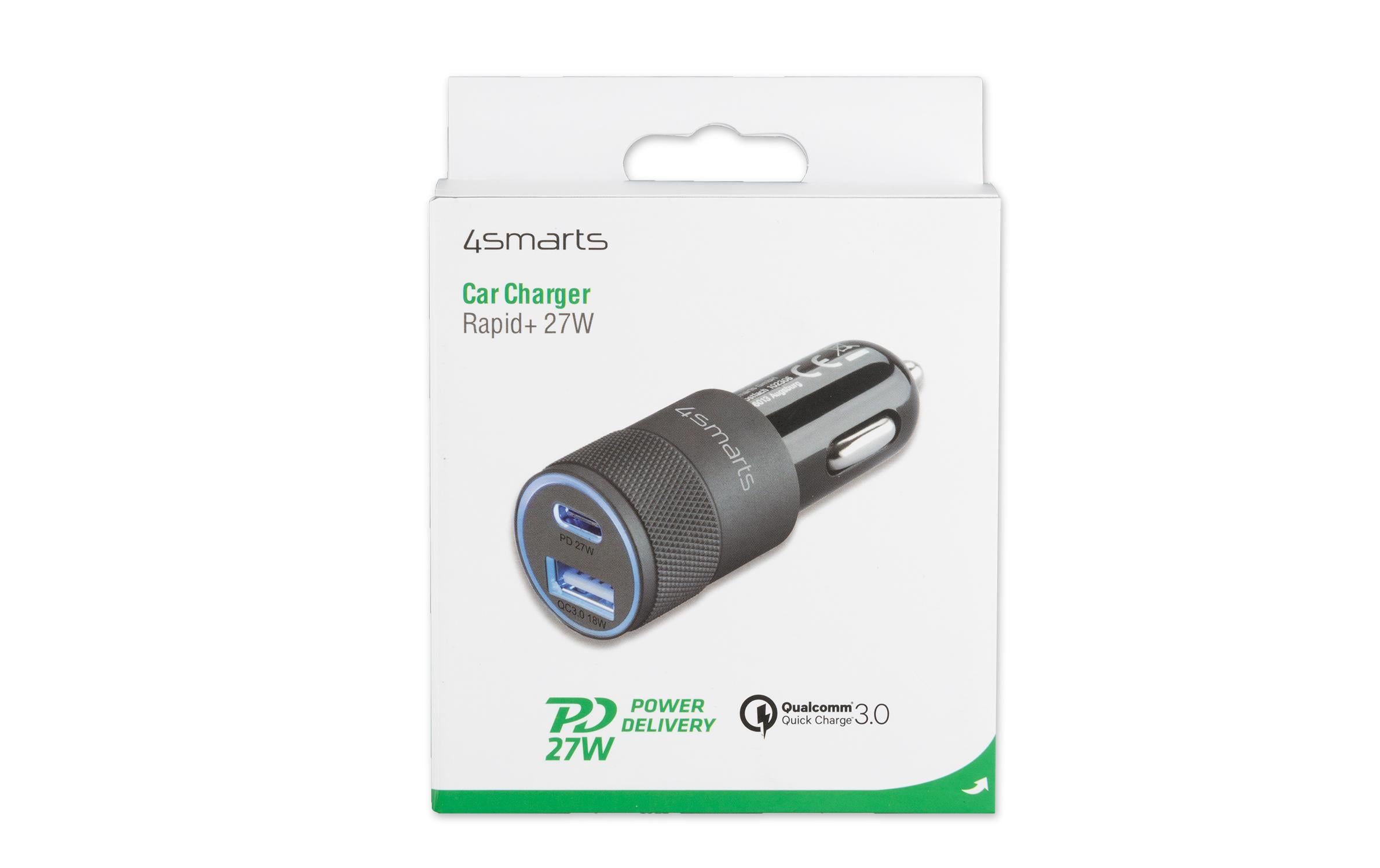 4smarts Autoladegerät Rapid+ 27W PD + QC 3.0