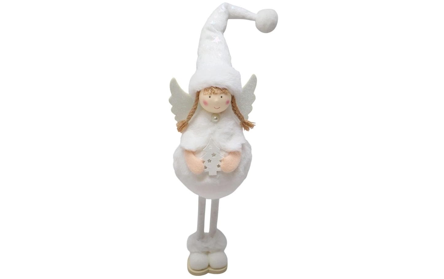 Dameco Weihnachtsfigur Engel stehend 3-er Set, Grün/Rosa/Weiss