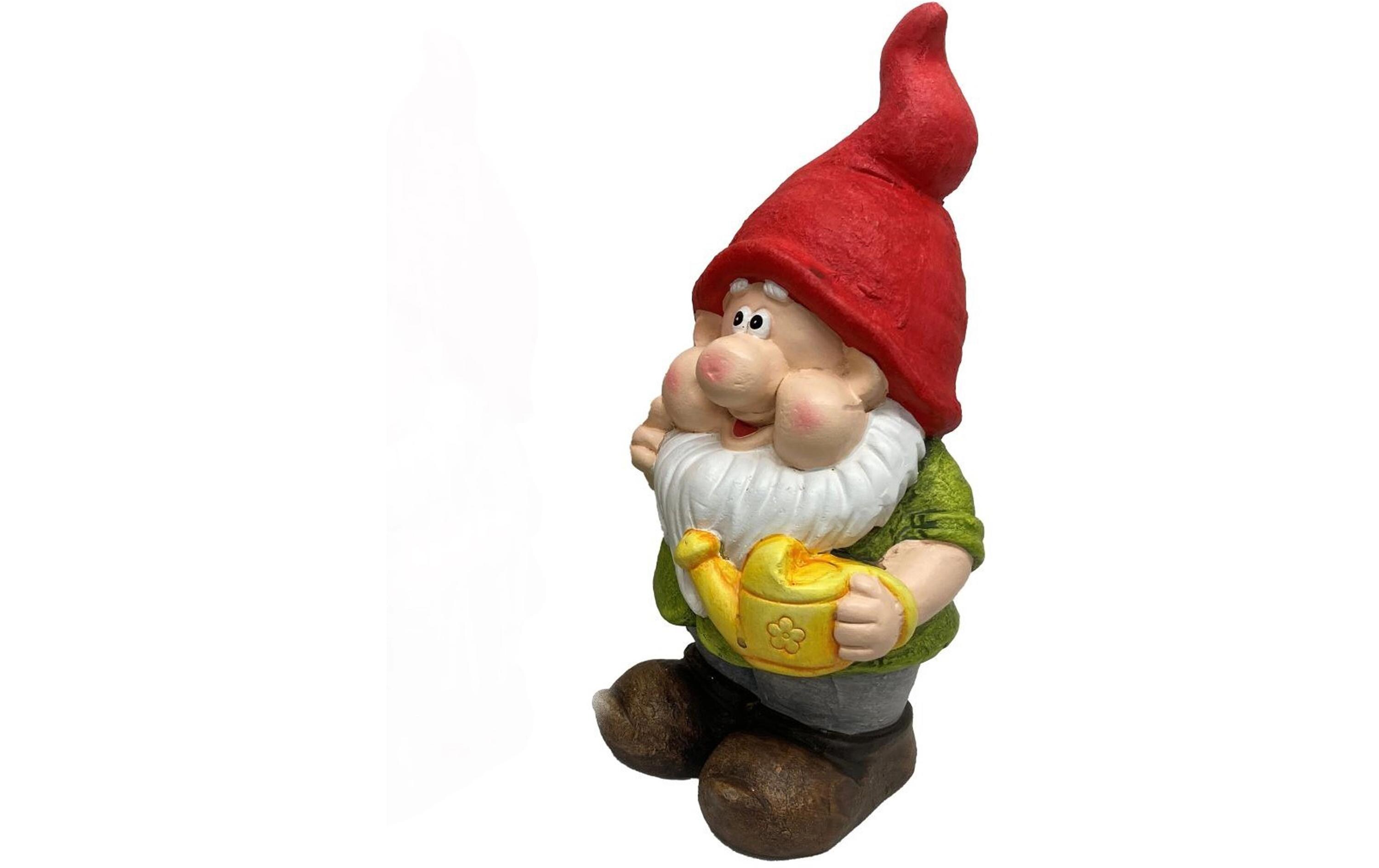 Dameco Dekofigur Gartenzwerg mit Blume, 12 x 15 x 28 cm