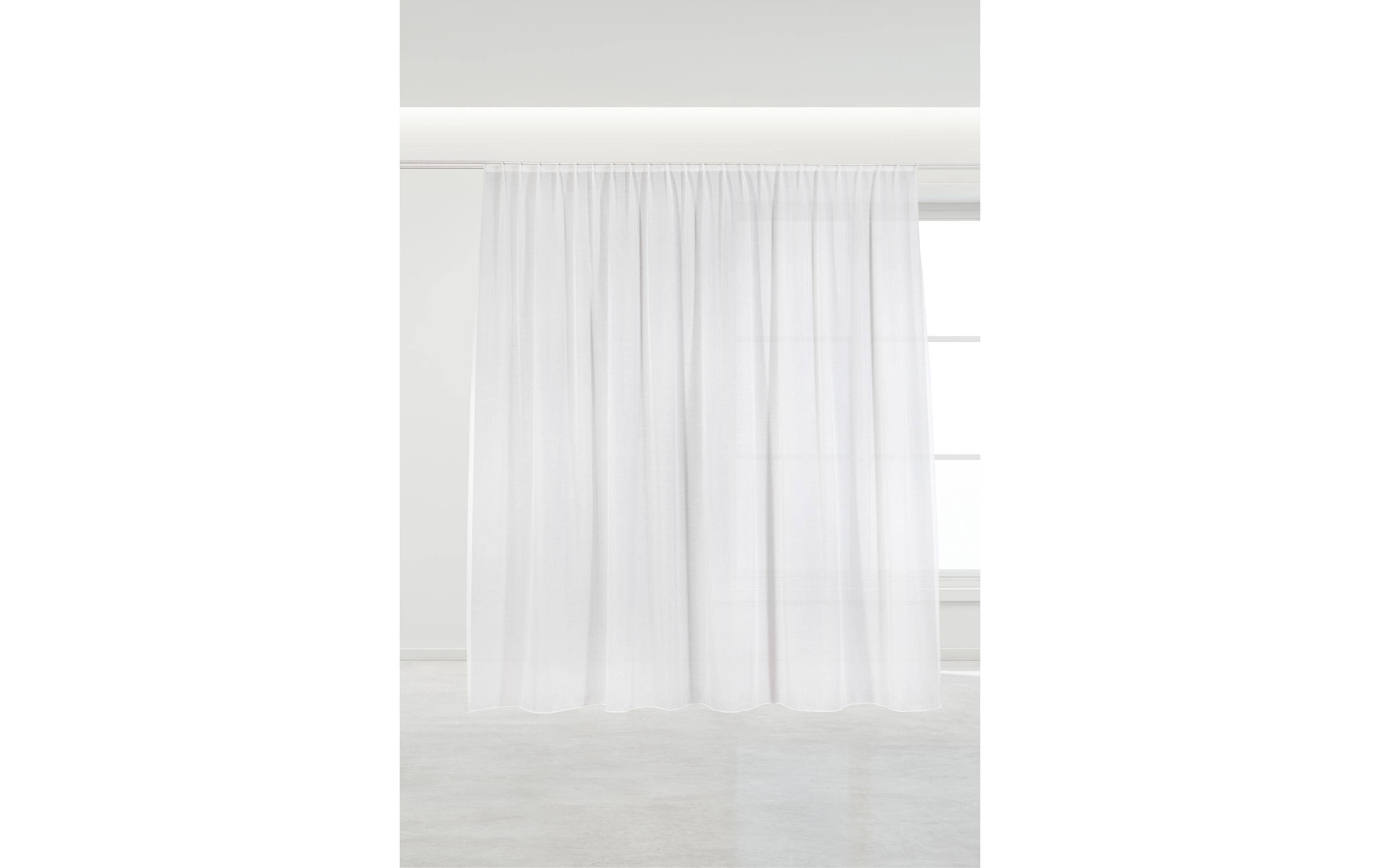 Casa Leon Tagvorhang mit Faltenband Wiola 300 cm x 245 cm, Weiss