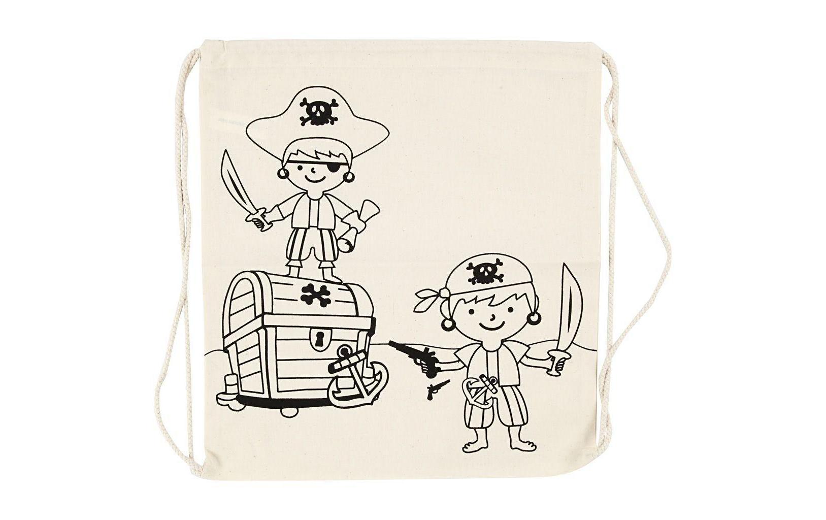 Creativ Company Turnbeutel 37 x 41 cm Hellnatur, Piraten