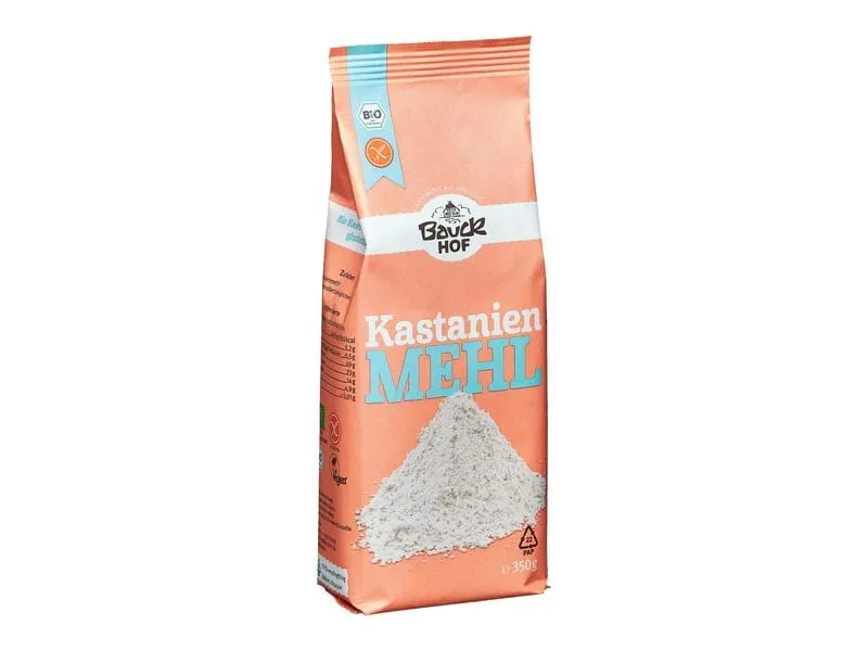 Bauck Mühle Bio Kastanienmehl glutenfrei 350 g Bauck Mühle Bio Kastanienmehl glutenfrei 350 g