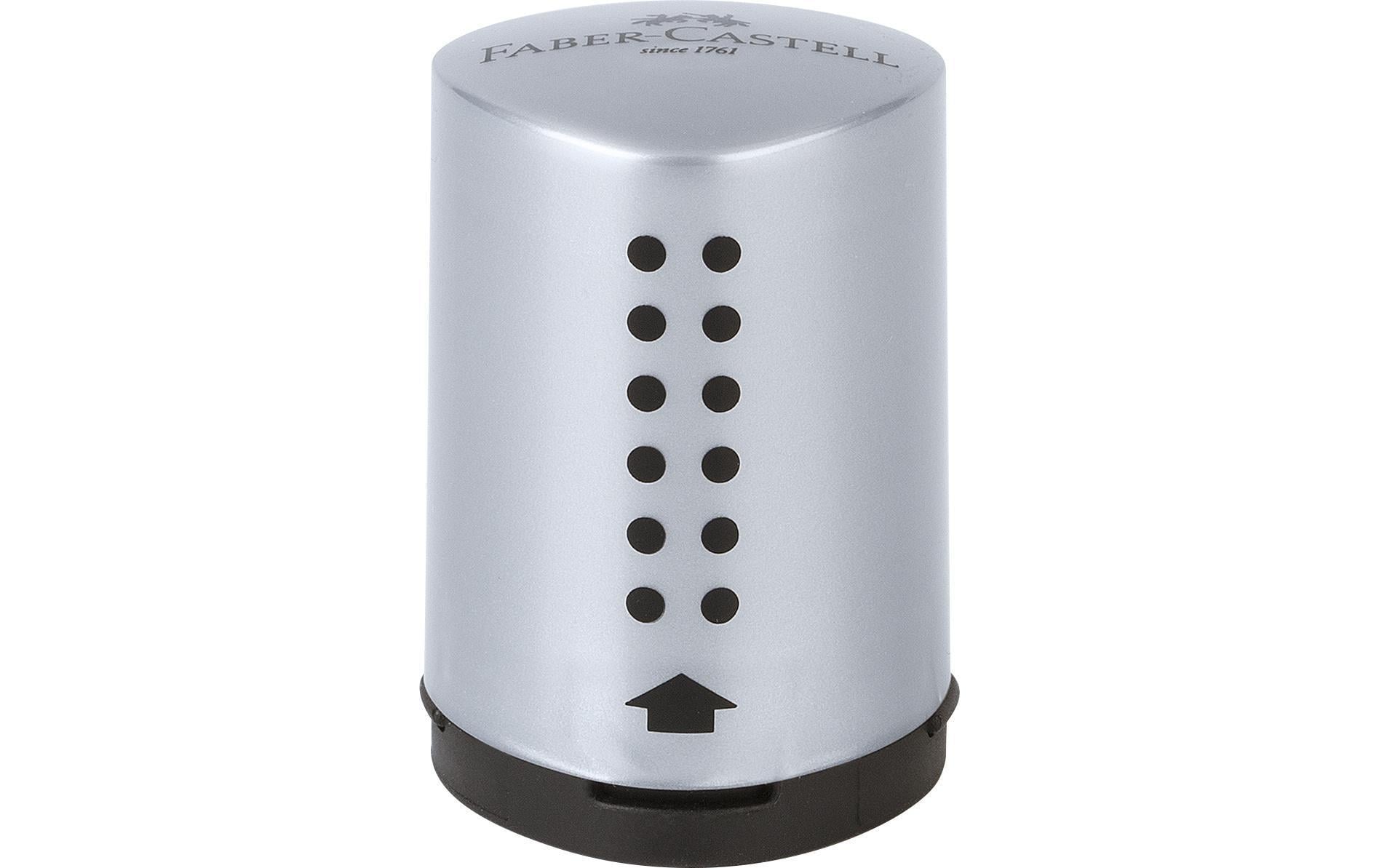 Faber-Castell Spitzer Grip 2001 Mini Manuell, Schwarz/Silber