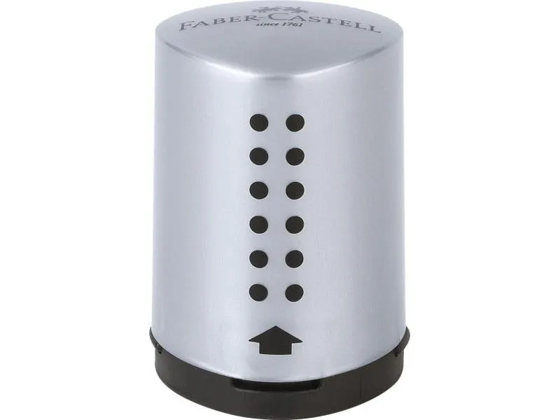 Faber-Castell Spitzer Grip 2001 Mini Manuell, Schwarz/Silber Faber-Castell Spitzer Grip 2001 Mini Manuell, Schwarz/Silber