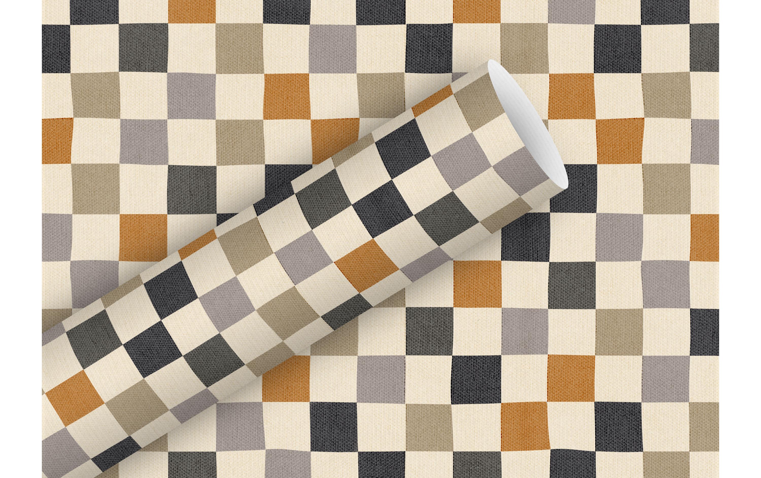 Braun + Company Geschenkpapier By Nature Check Up Boho 2 m x 70 cm