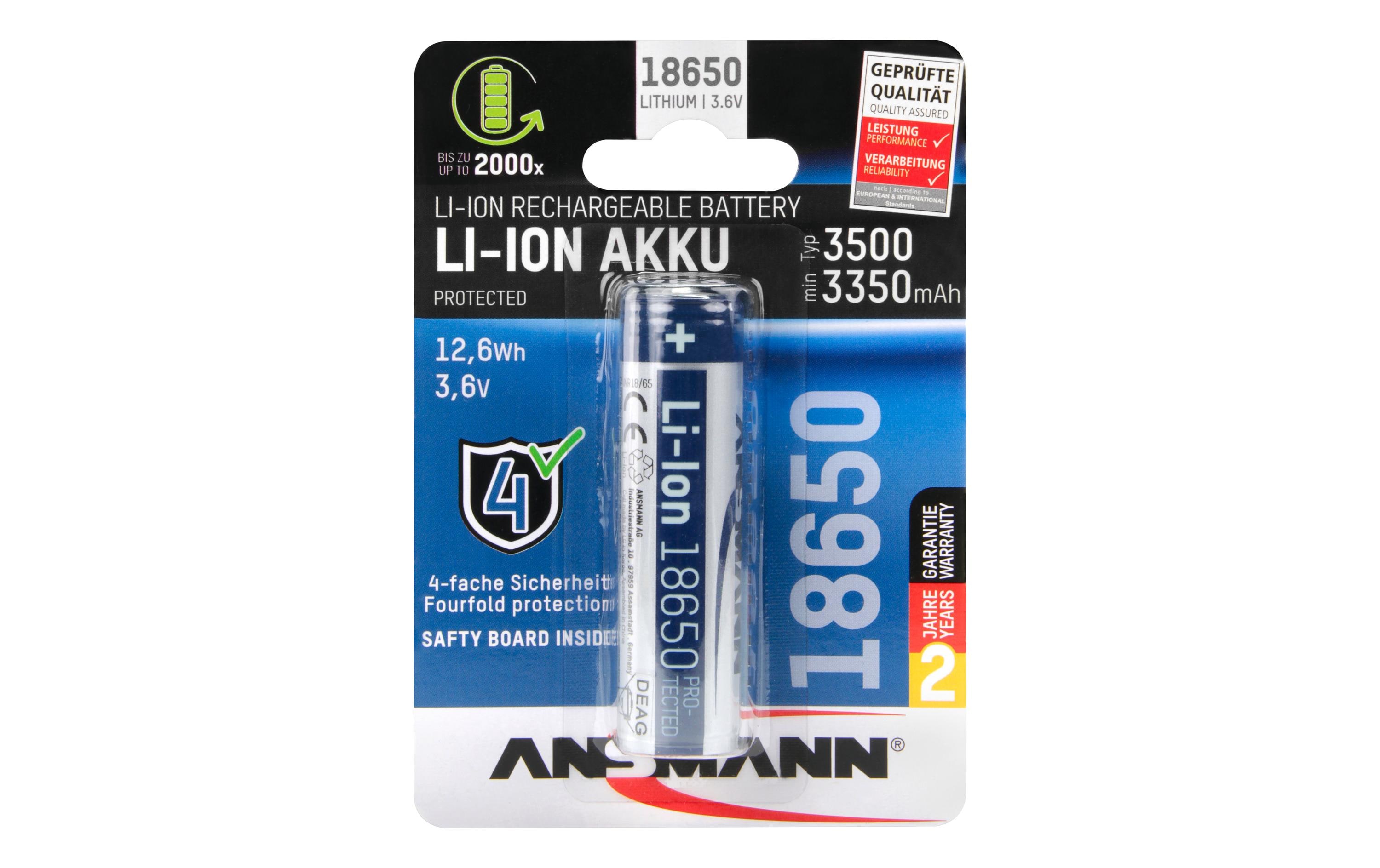 Ansmann Akku 18650 Typ 3500 3350 mAh