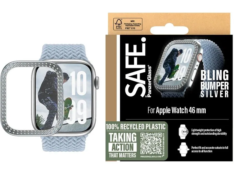 SAFE. Displayschutz Bling Bumper Silver 46 mm SAFE. Displayschutz Bling Bumper Silver 46 mm