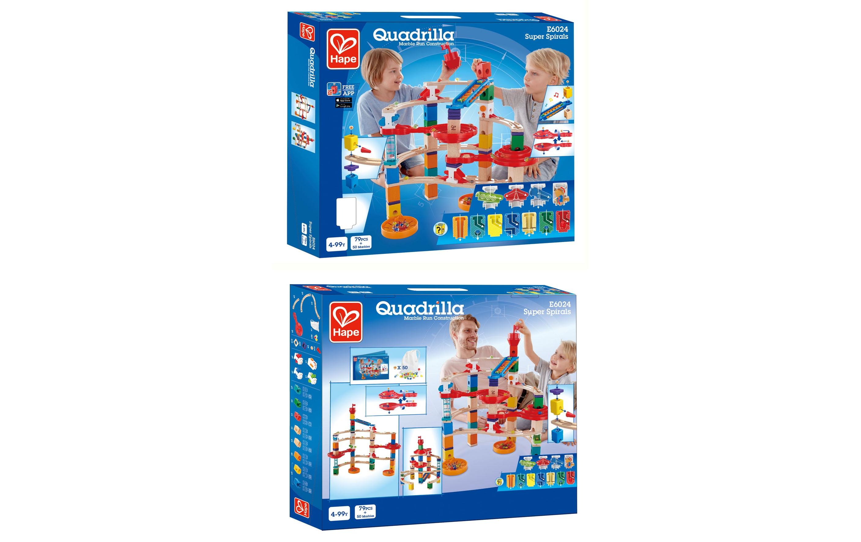 Hape Kugelbahn Quadrilla: Super Spiralburg