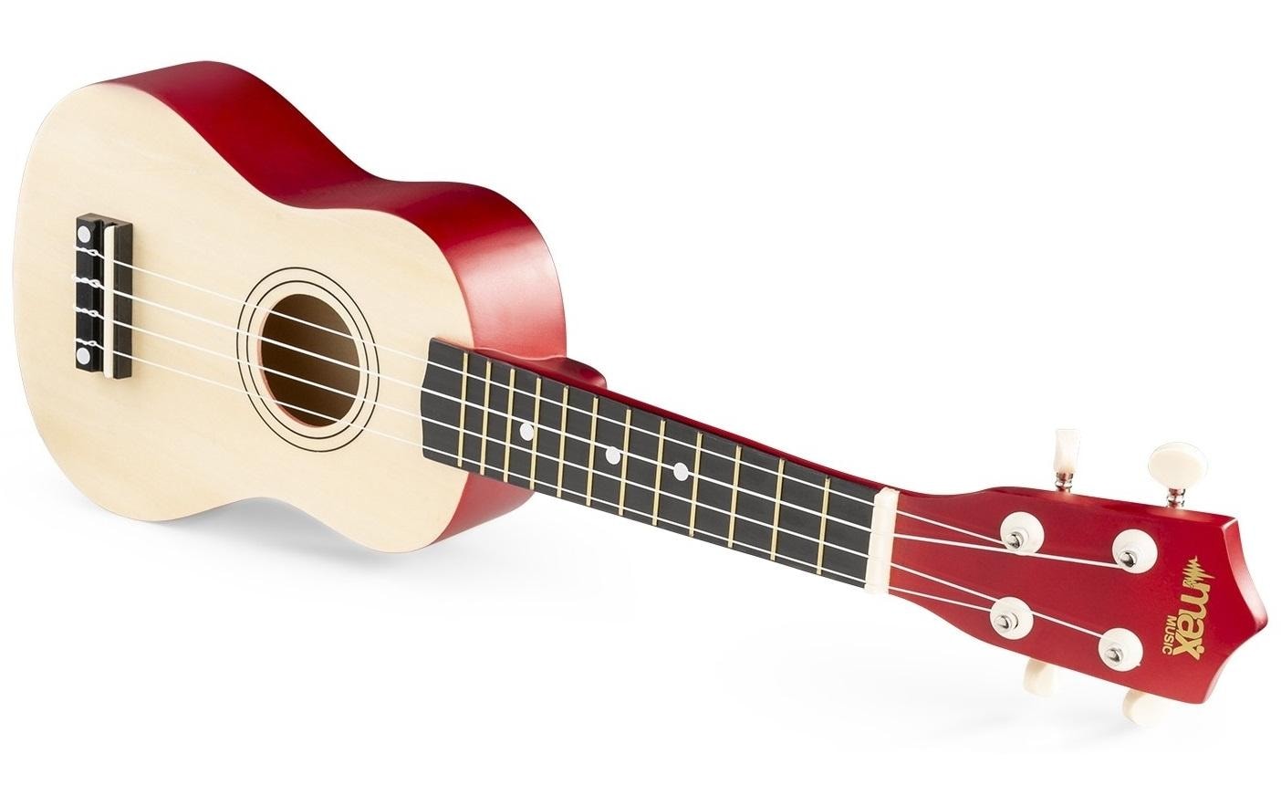 MAX Ukulele UKEY Set Soprano Natural 21 Zoll