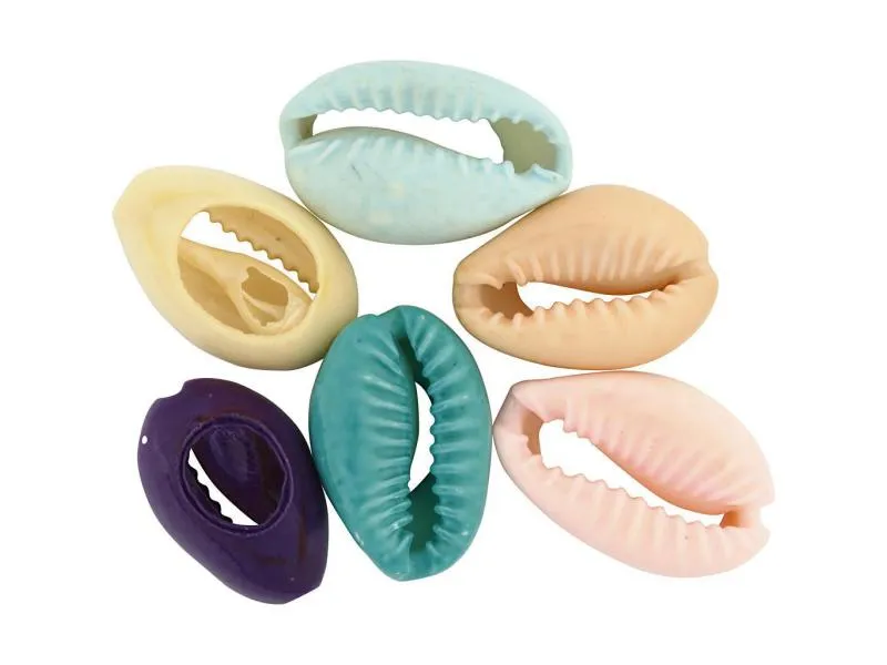 Creativ Company Perlen Muscheln, 20 mm, bunt, 6 Stk. Creativ Company Perlen Muscheln, 20 mm, bunt, 6 Stk.