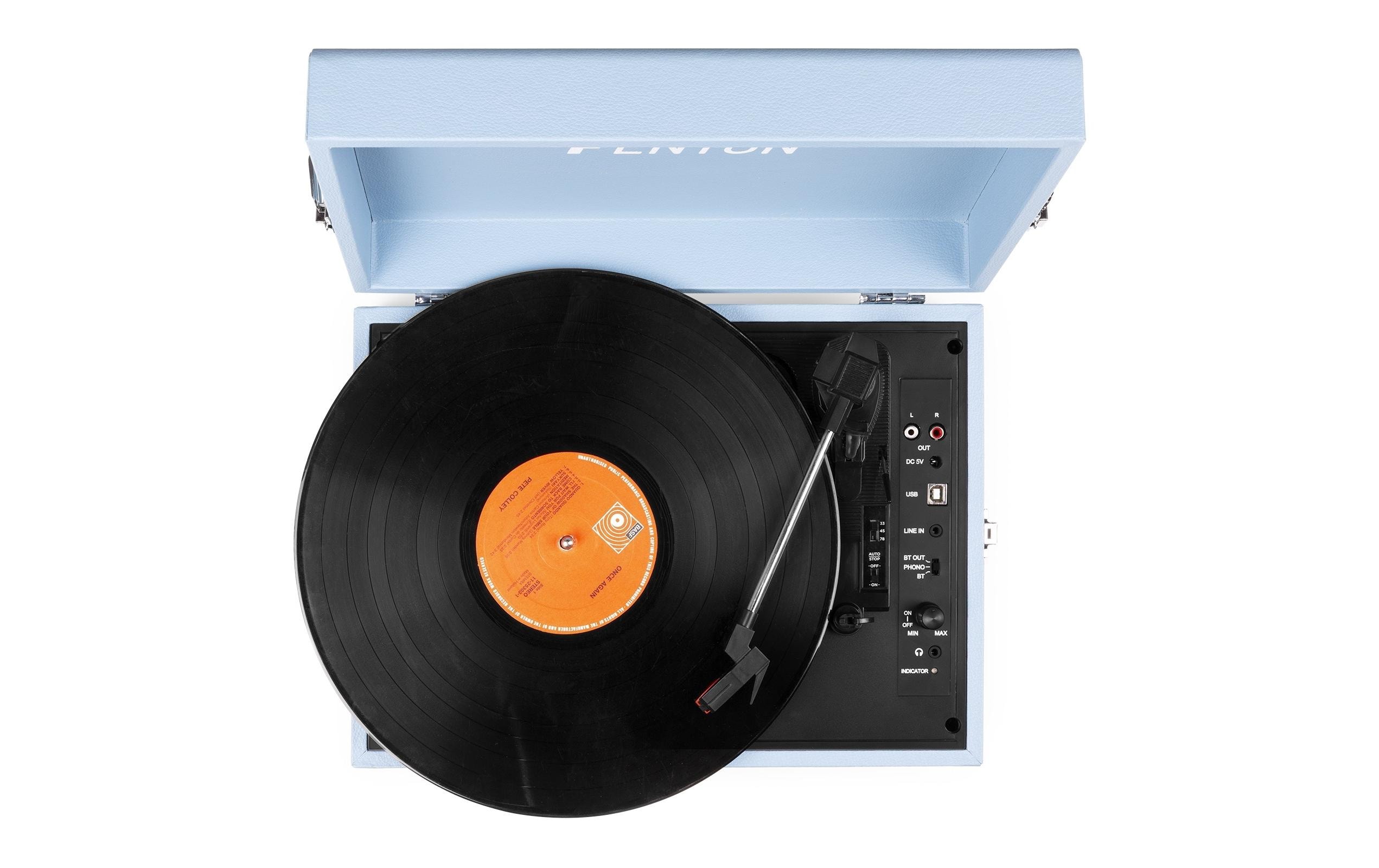 Fenton Plattenspieler mit Bluetooth RP118E Blau