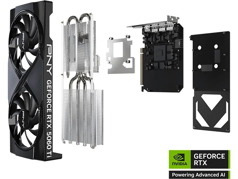 PNY GeForce RTX 5060 Ti Dual 8 GB GDDR7 PCI Express 5.0 x8 PNY GeForce RTX 5060 Ti Dual 8 GB GDDR7 PCI Express 5.0 x8