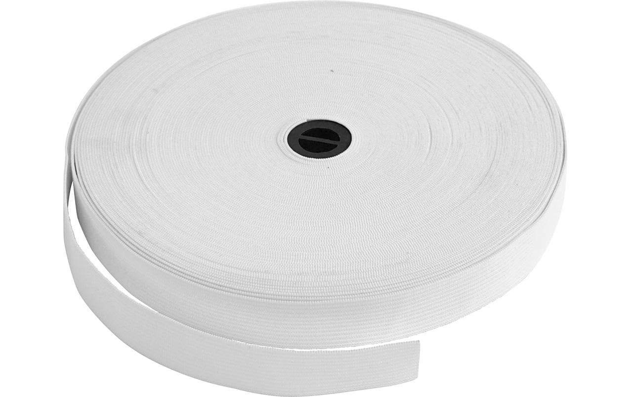 Creativ Company Elastikband 25 m, Weiss