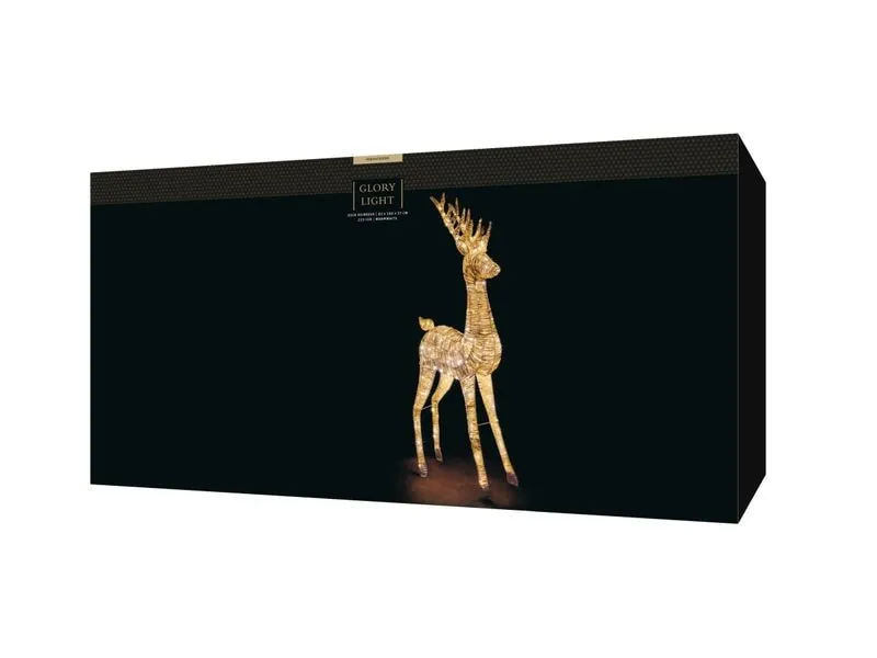 STT LED-Figur Gold reindeer, 180 cm, Gold STT LED-Figur Gold reindeer, 180 cm, Gold