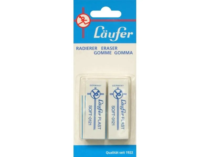 Läufer Radiergummi Soft 121 2 Stück, Weiss Läufer Radiergummi Soft 121 2 Stück, Weiss