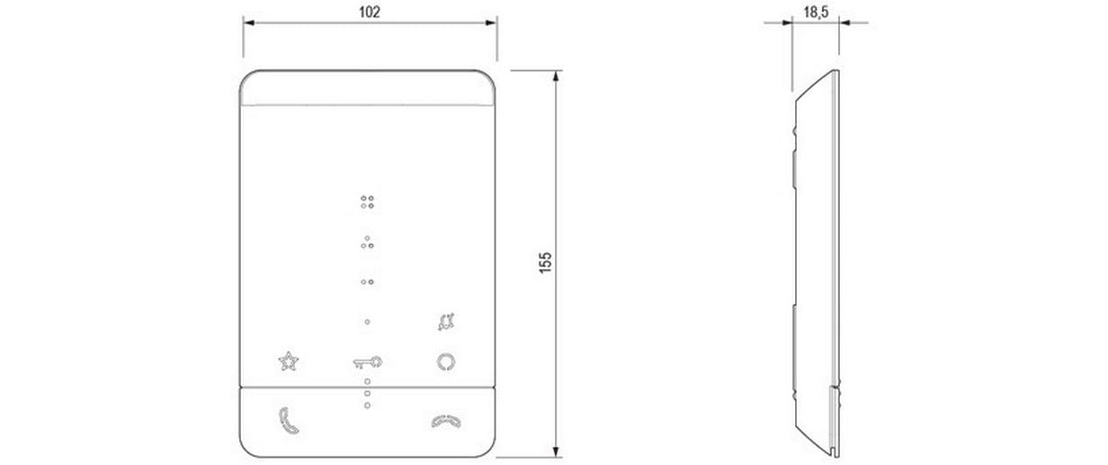 Legrand Innensprechstelle Bticino Classe 100A16E 2-Draht, Weiss Legrand Innensprechstelle Bticino Classe 100A16E 2-Draht, Weiss