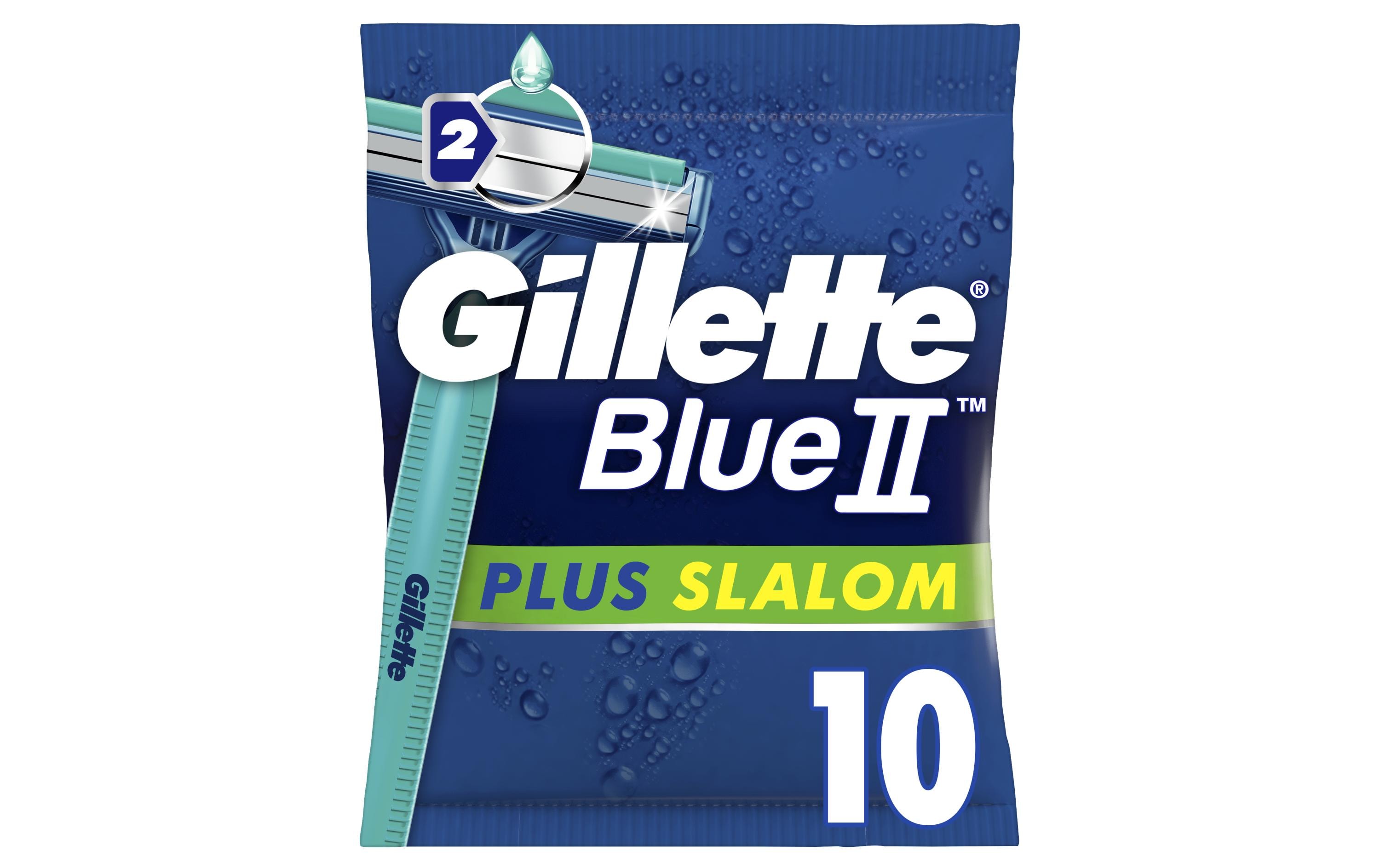 Gillette Einwegrasierer Blue II Plus Slalom 10 Stück