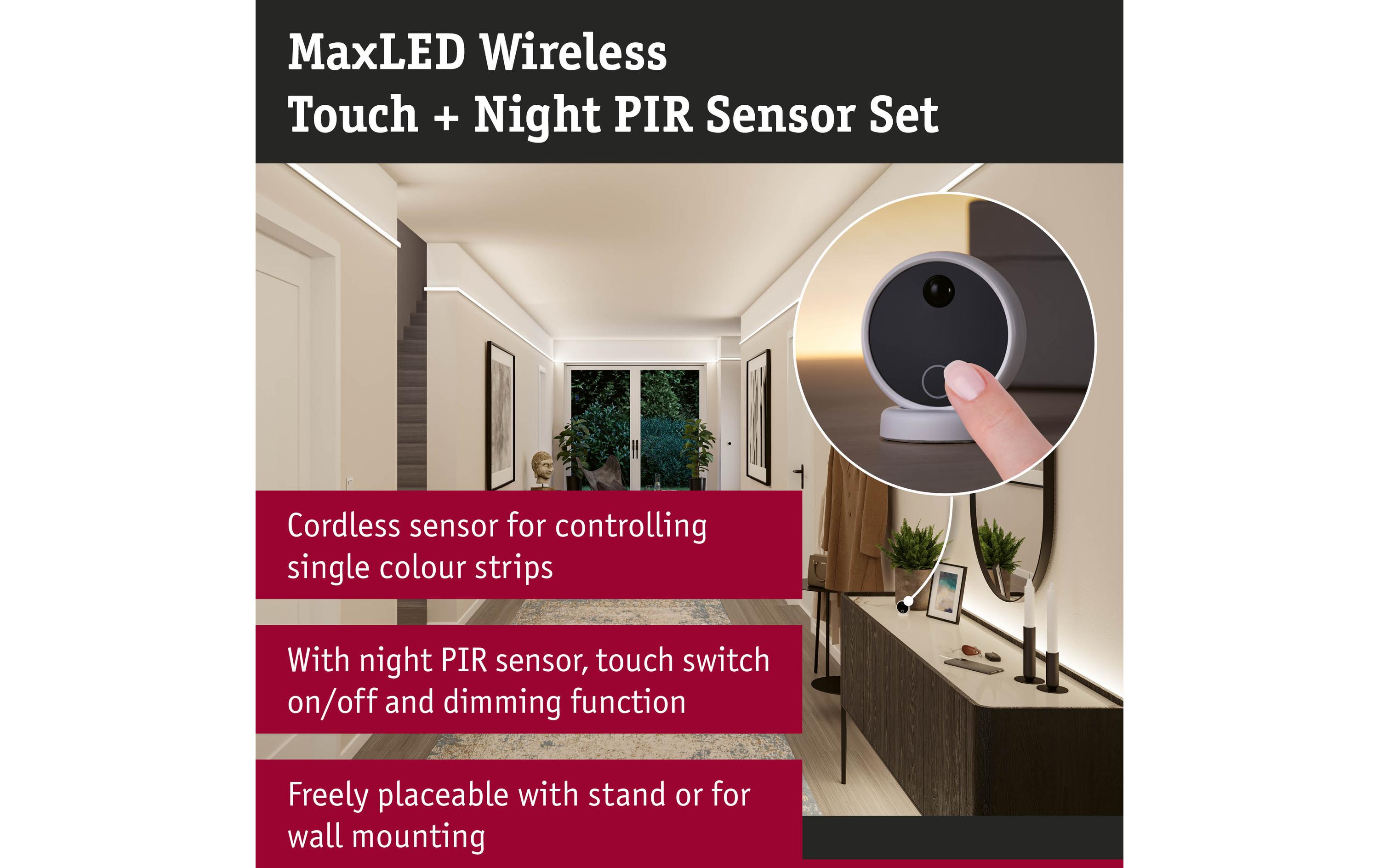 Paulmann MaxLED Wireless PIR & Touch Sensor Paulmann MaxLED Wireless PIR & Touch Sensor