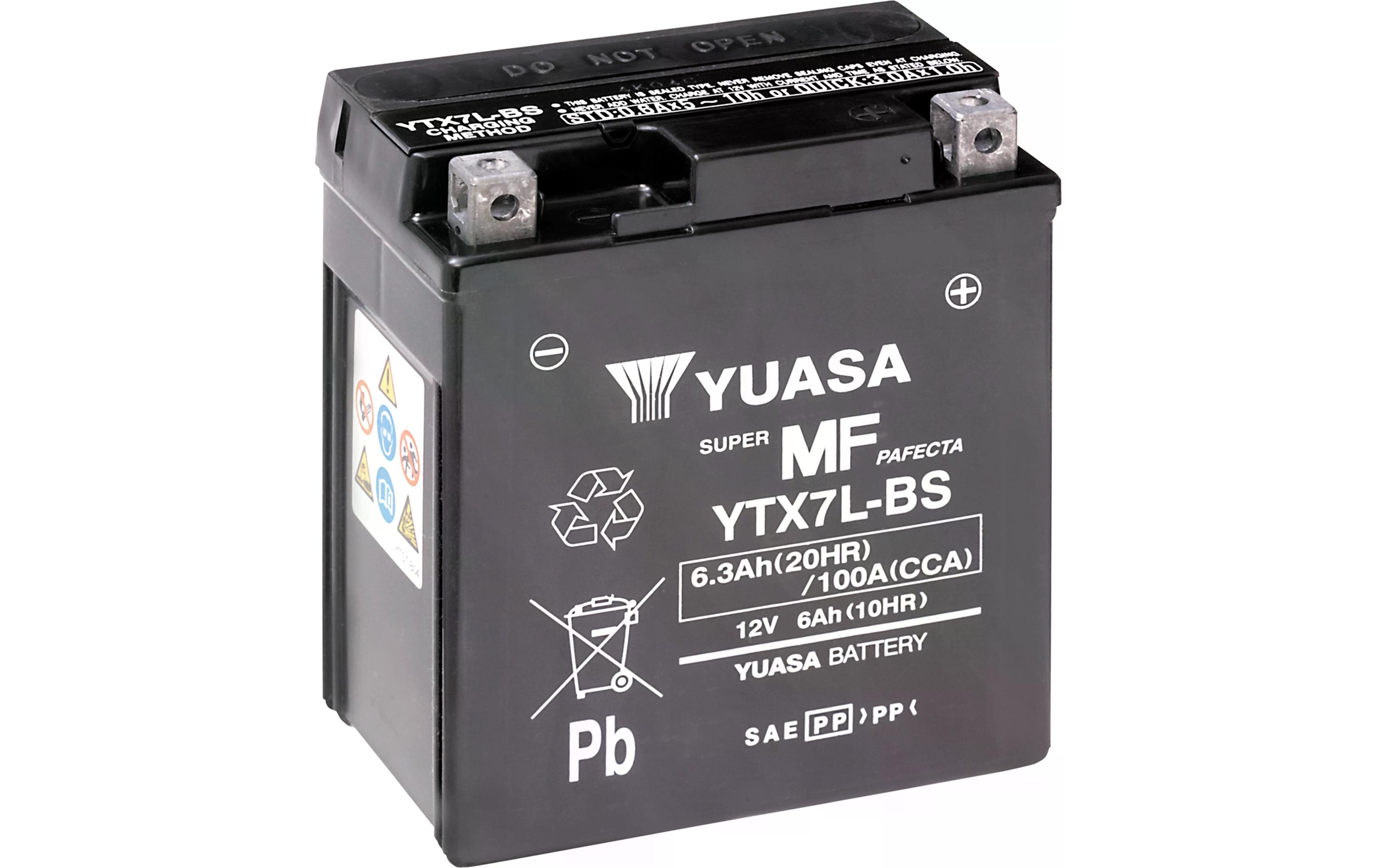 YUASA Motorradbatterie AGM 12V/6.3Ah/100A
