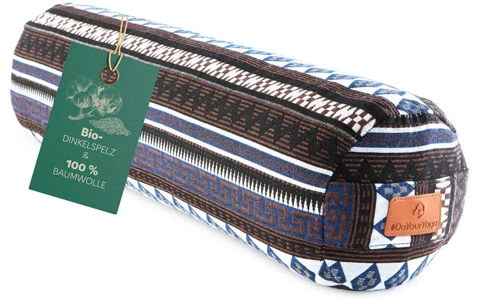 DoYourYoga Yoga-Bolster Tarik, Dinkelspelz, Mehrfarbig/Braun DoYourYoga Yoga-Bolster Tarik, Dinkelspelz, Mehrfarbig/Braun