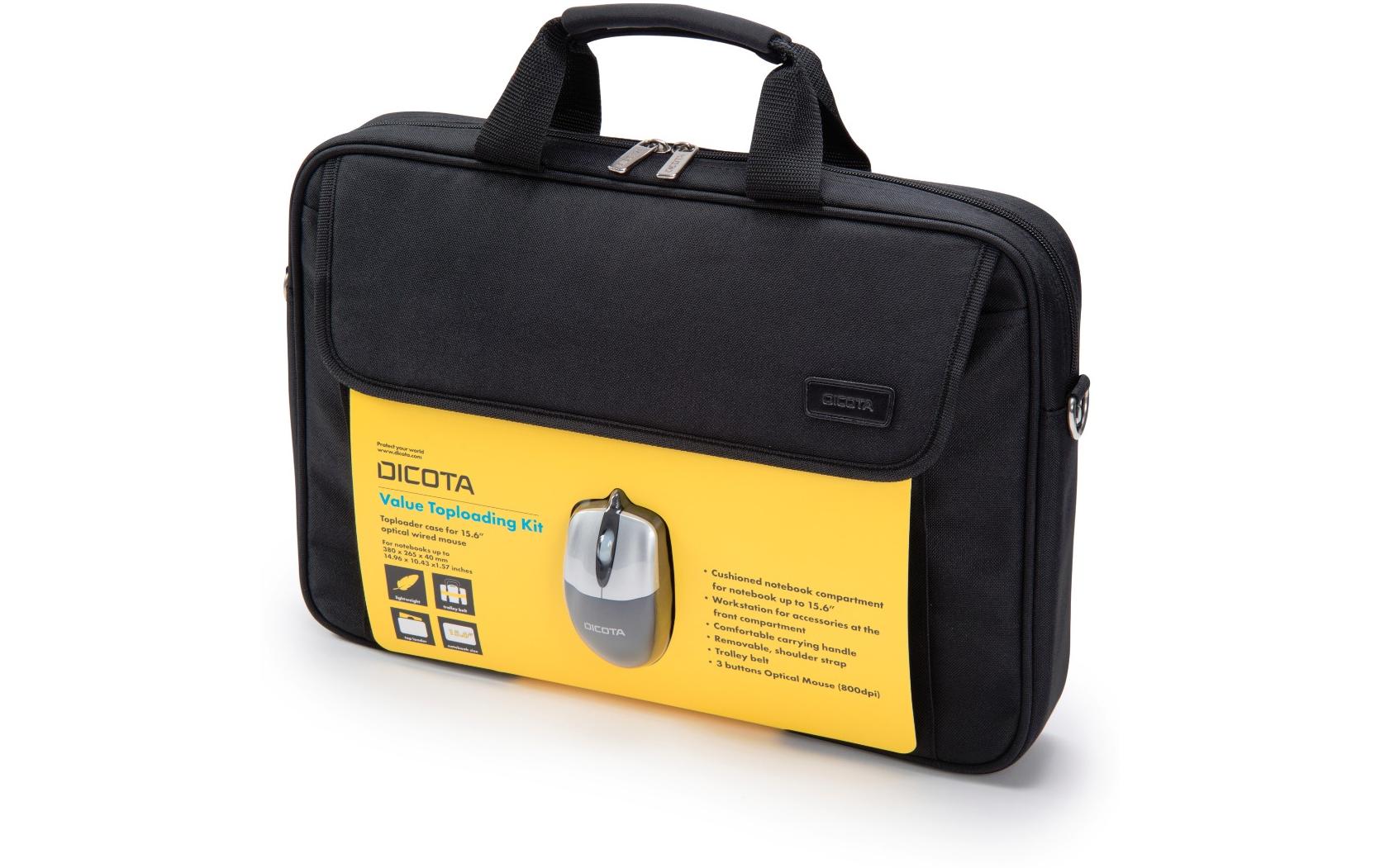 DICOTA Notebooktasche Value Toploading Kit 15.6