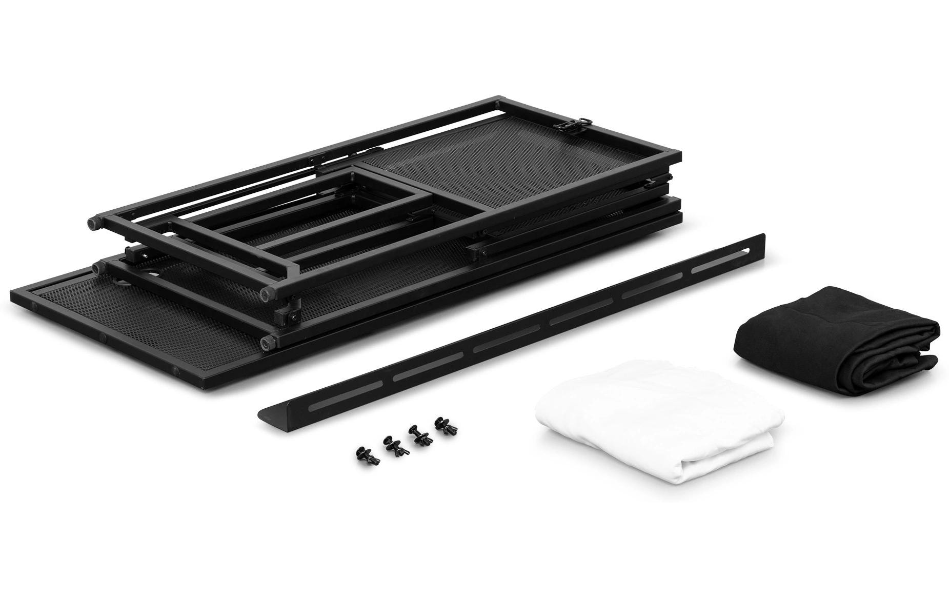Vonyx DBF105 Kompaktes DJ-Booth faltbar Aluminium mit Lycra-Covern