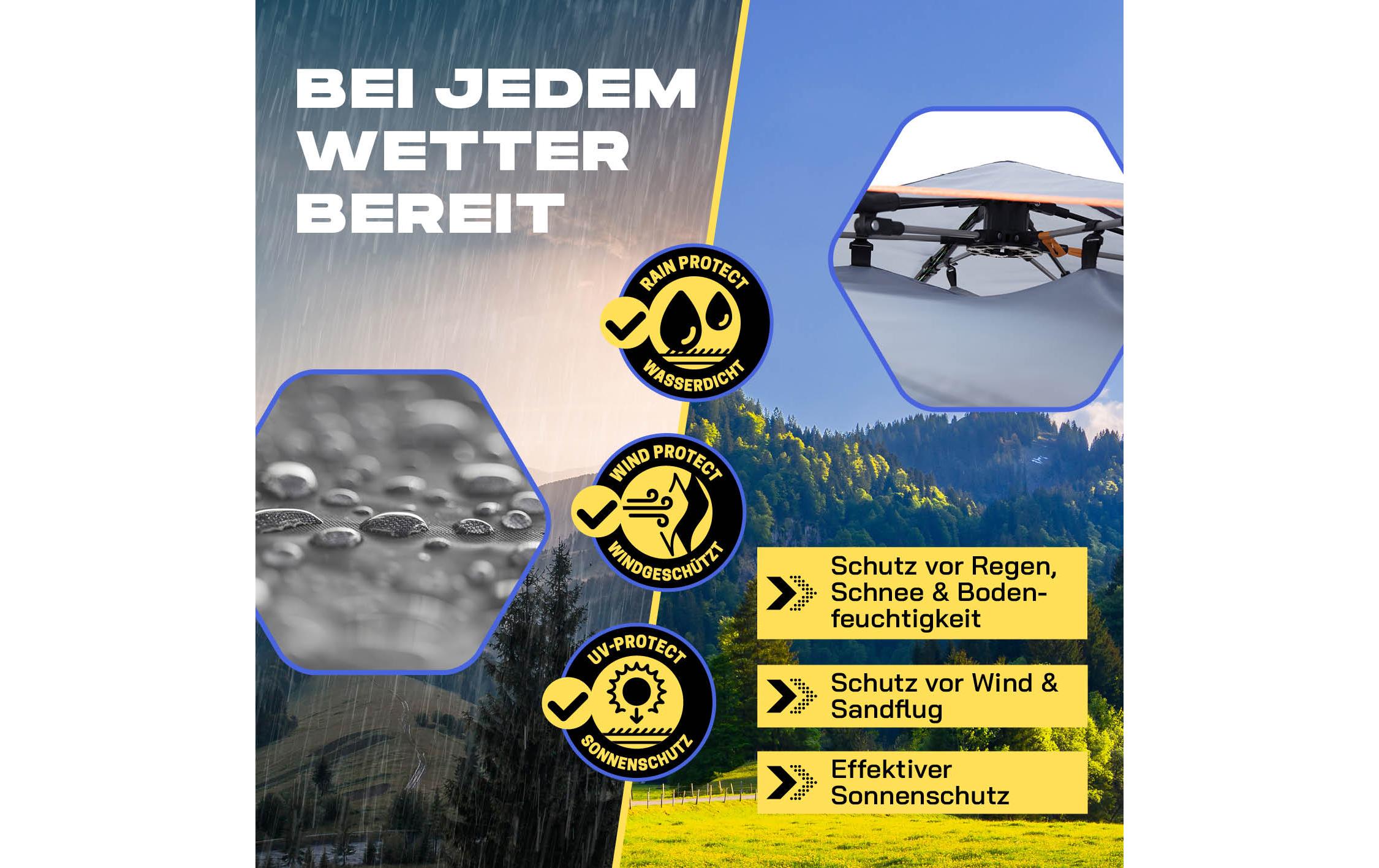 Where tomorrow Pop-Up-Zelt Drei Personen - Grau