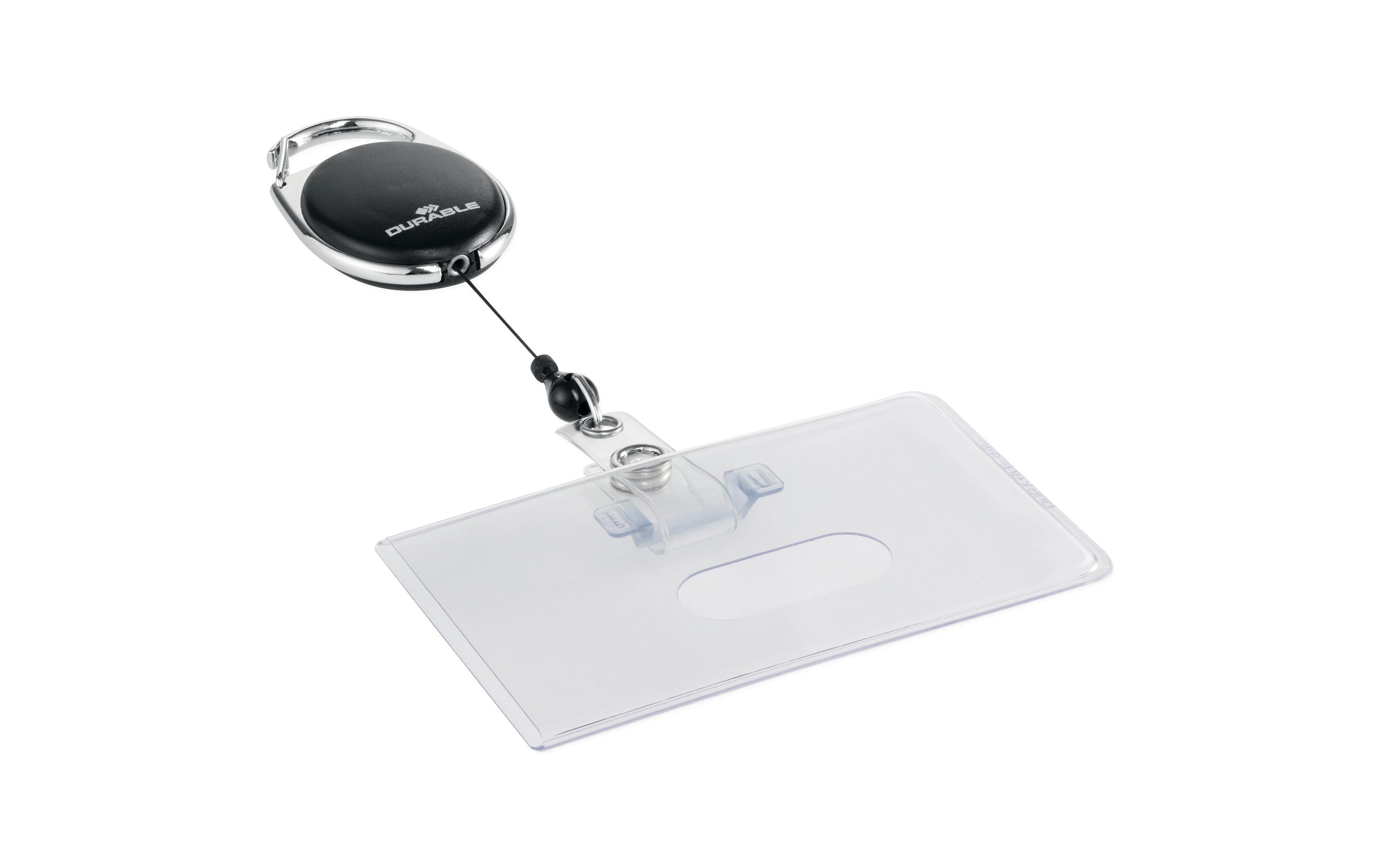 DURABLE Ausweishalter mit Jojo Style Schwarz DURABLE Ausweishalter mit Jojo Style Schwarz