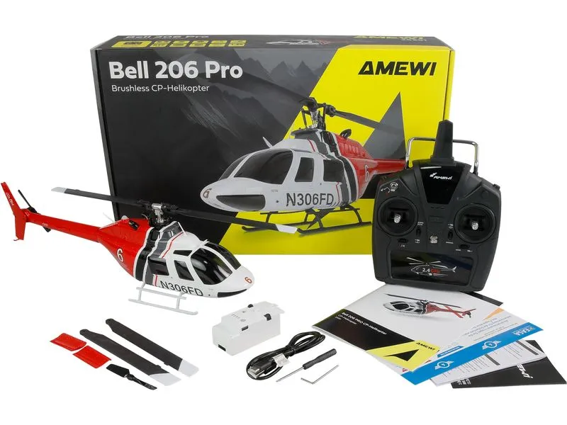 Amewi Helikopter Bell 206 Pro 6G RTF