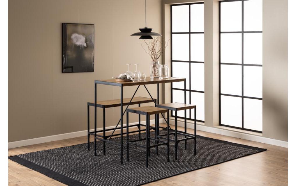 AC Design Bartisch Bahamas 4-er Set, Braun/Schwarz