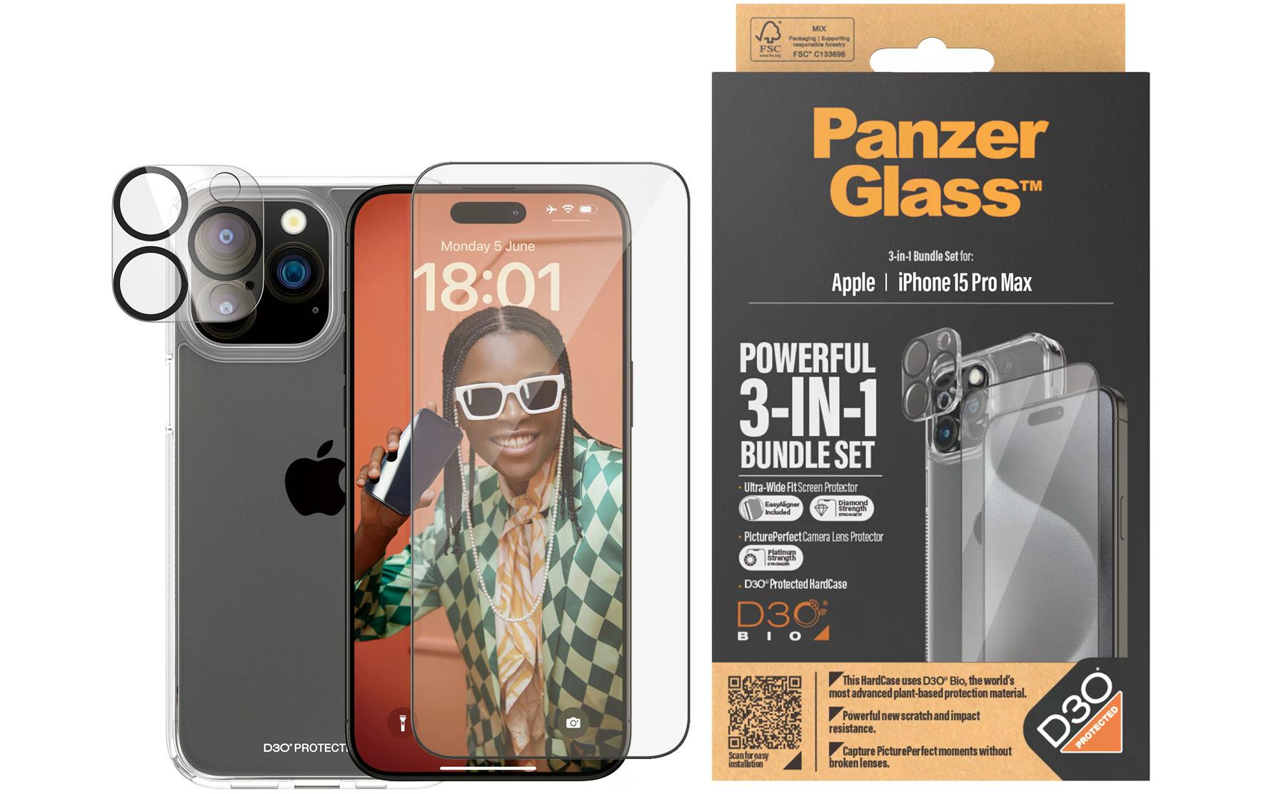 Panzerglass 3-in-1 Bundle iPhone 15 Pro Max Panzerglass 3-in-1 Bundle iPhone 15 Pro Max