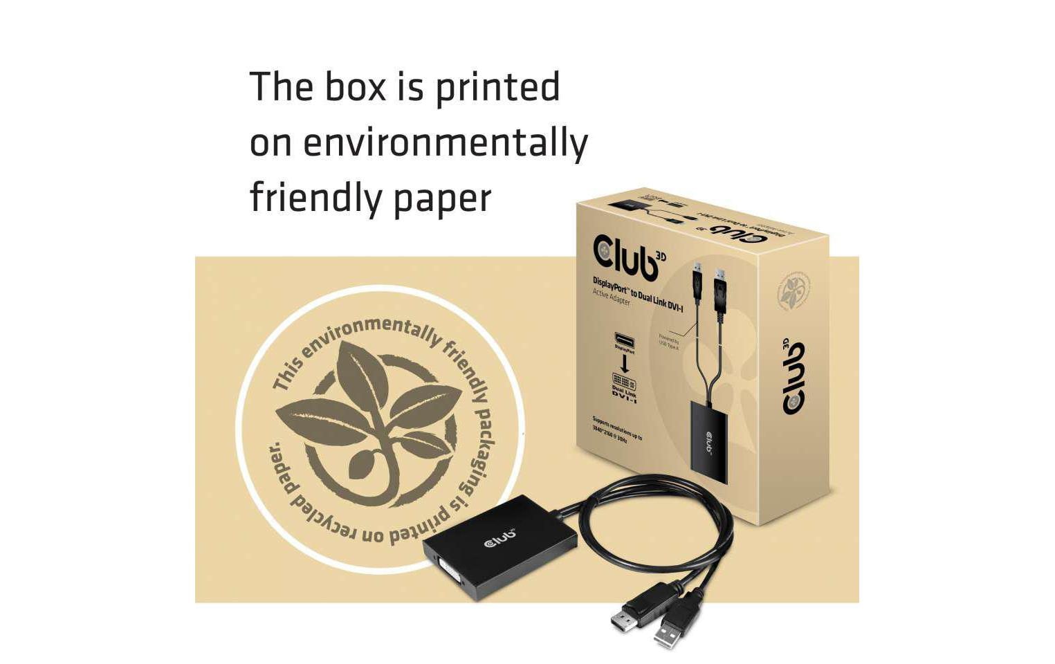 Club 3D Adapter DisplayPort - DVI-I Aktiv