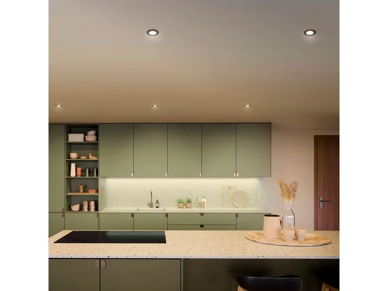 Philips Hue Deckenleuchte WCA Slim Recessed LED Spot S 3er, Schwarz