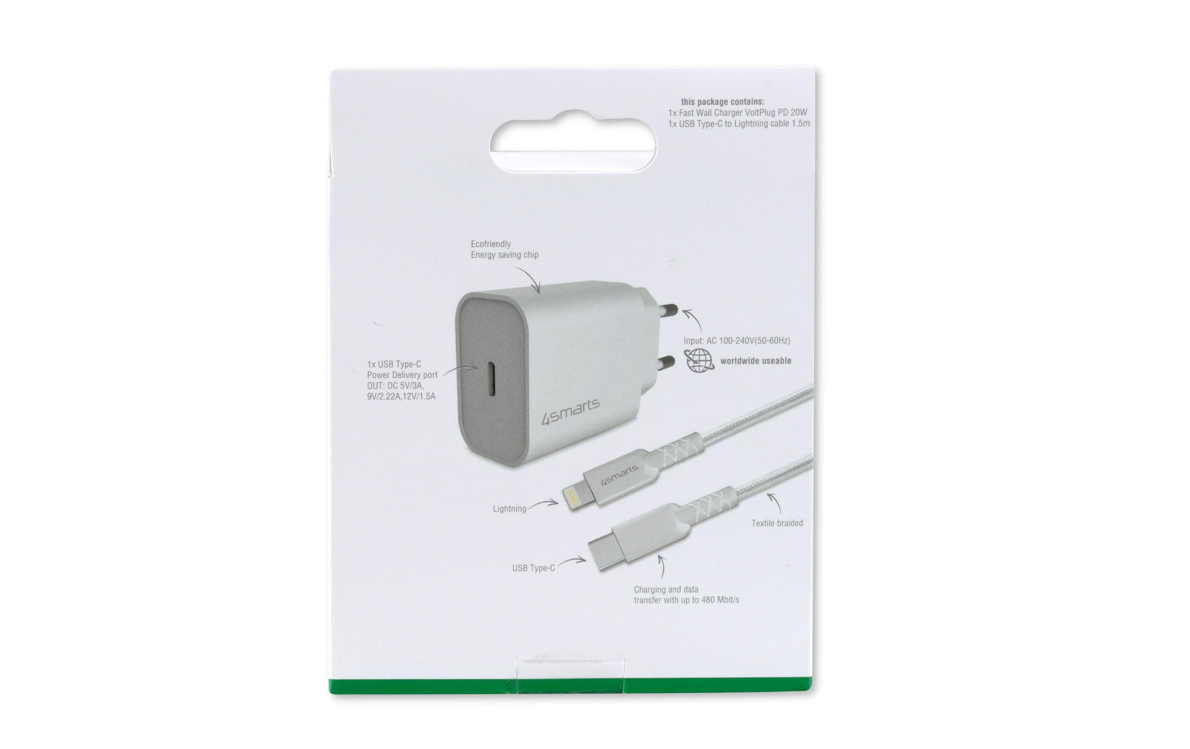 4smarts USB-Wandladegerät VoltPlug PD 20W + Lightning