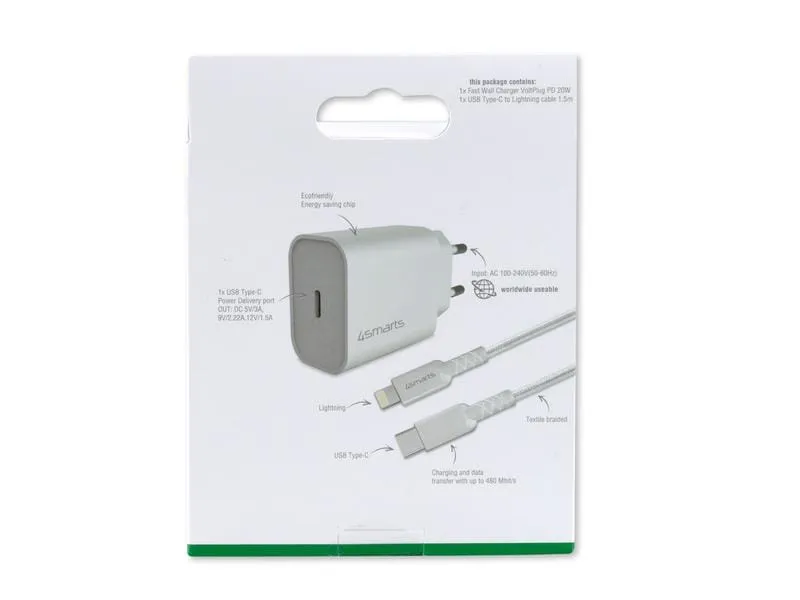 4smarts USB-Wandladegerät VoltPlug PD 20W + Lightning 4smarts USB-Wandladegerät VoltPlug PD 20W + Lightning