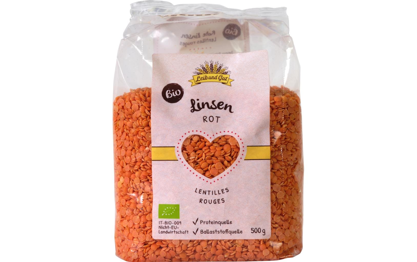 Leib und Gut Bio Linsen rot 500 g