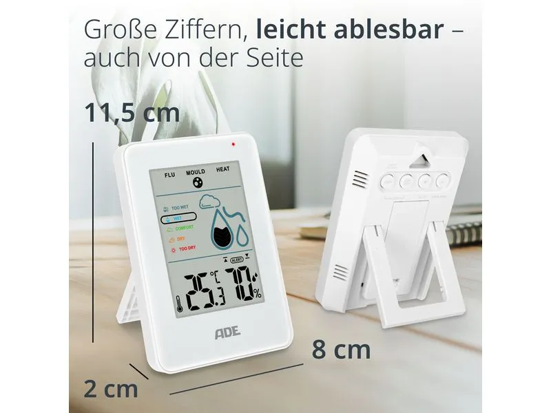 ADE Thermo-/Hygrometer digital Weiss ADE Thermo-/Hygrometer digital Weiss