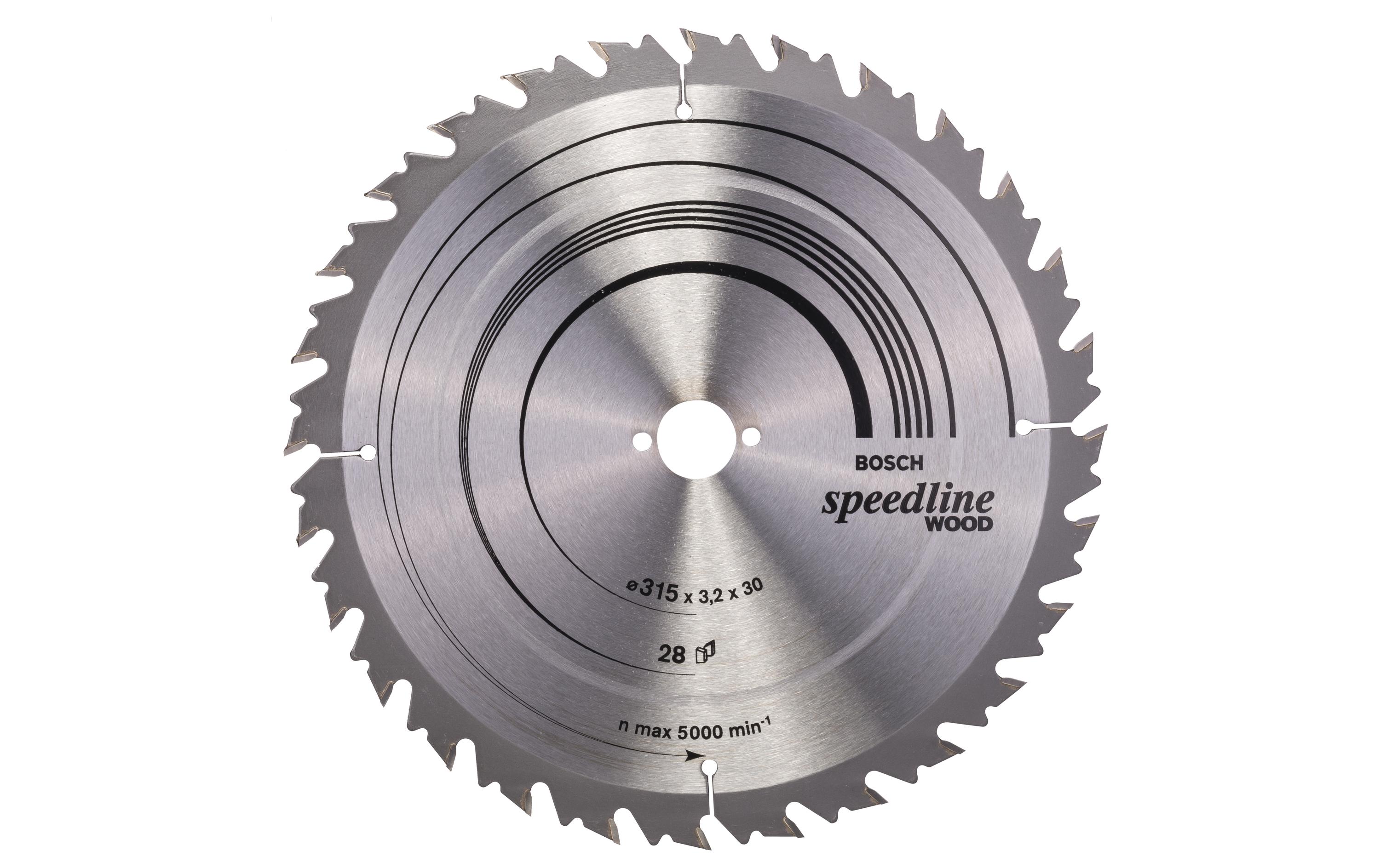 Bosch Professional Kreissägeblatt Speedline Wood, 315 x 30 x 3.2 mm, Z 28 Bosch Professional Kreissägeblatt Speedline Wood, 315 x 30 x 3.2 mm, Z 28