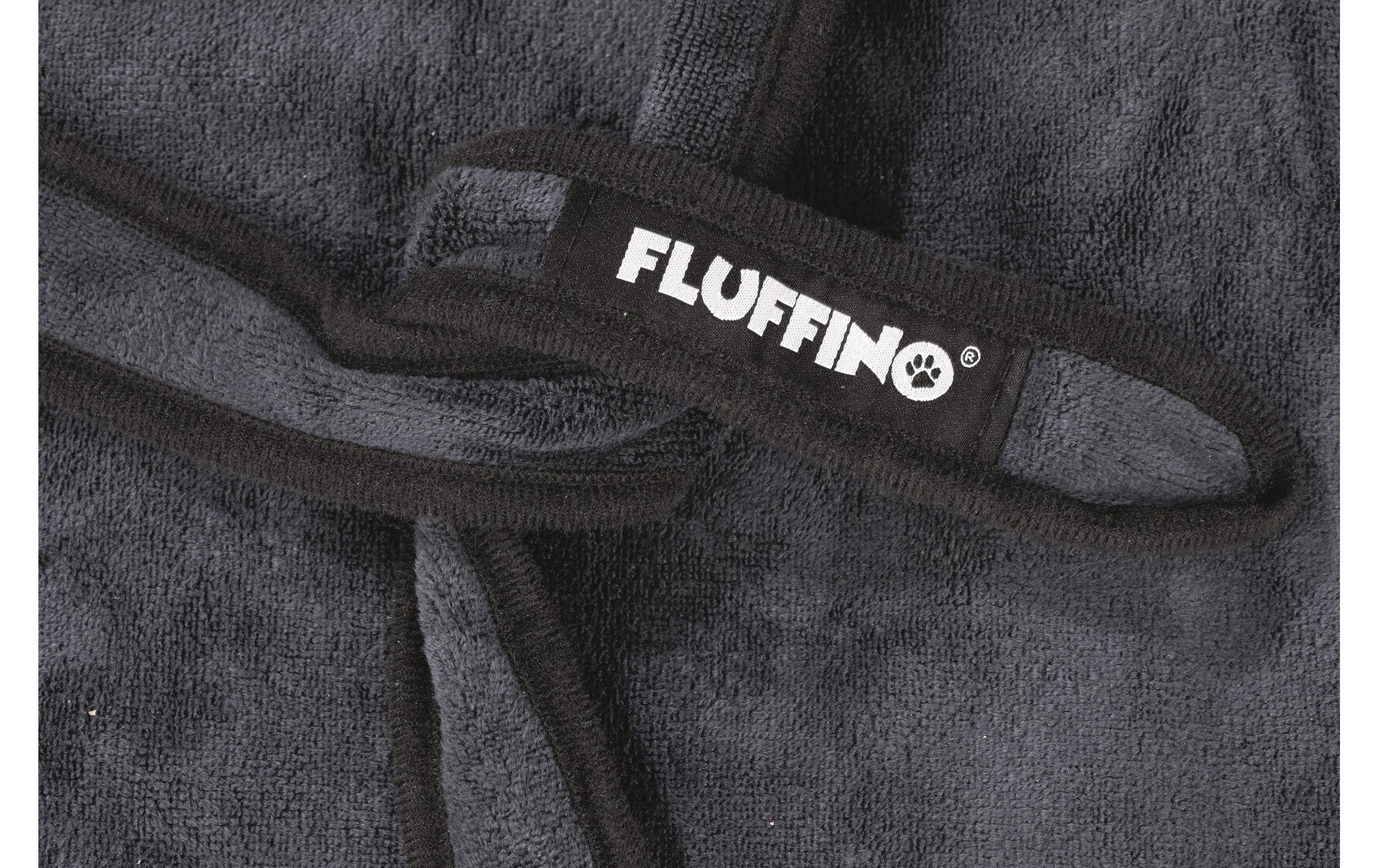 Fluffino Bademantel Beige / Blau, M