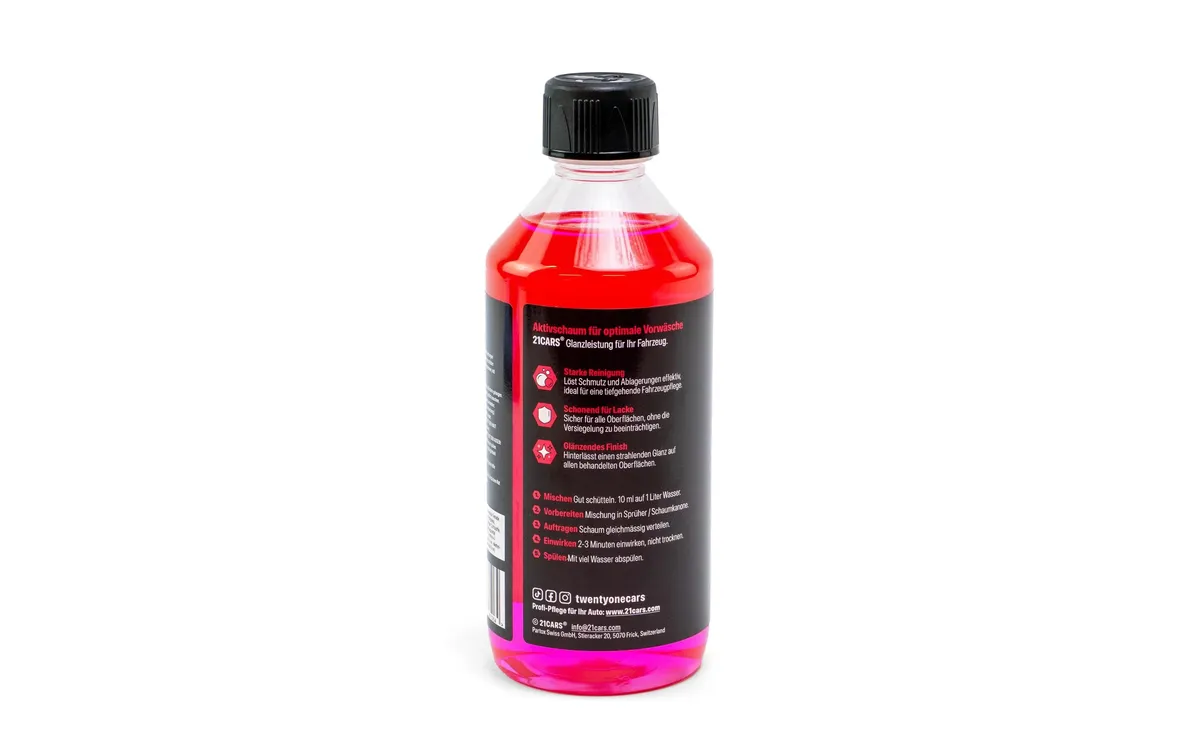 21CARS Aktivschaum Reiniger 500 ml Himbeerduft 21CARS Aktivschaum Reiniger 500 ml Himbeerduft