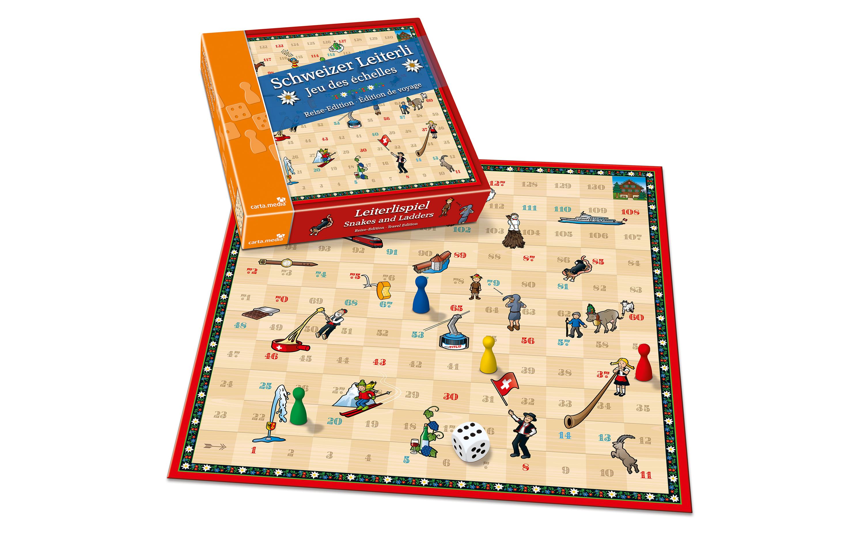 Carta.Media Familienspiel Schweizer Leiterli – Reise-Edition Carta.Media Familienspiel Schweizer Leiterli – Reise-Edition