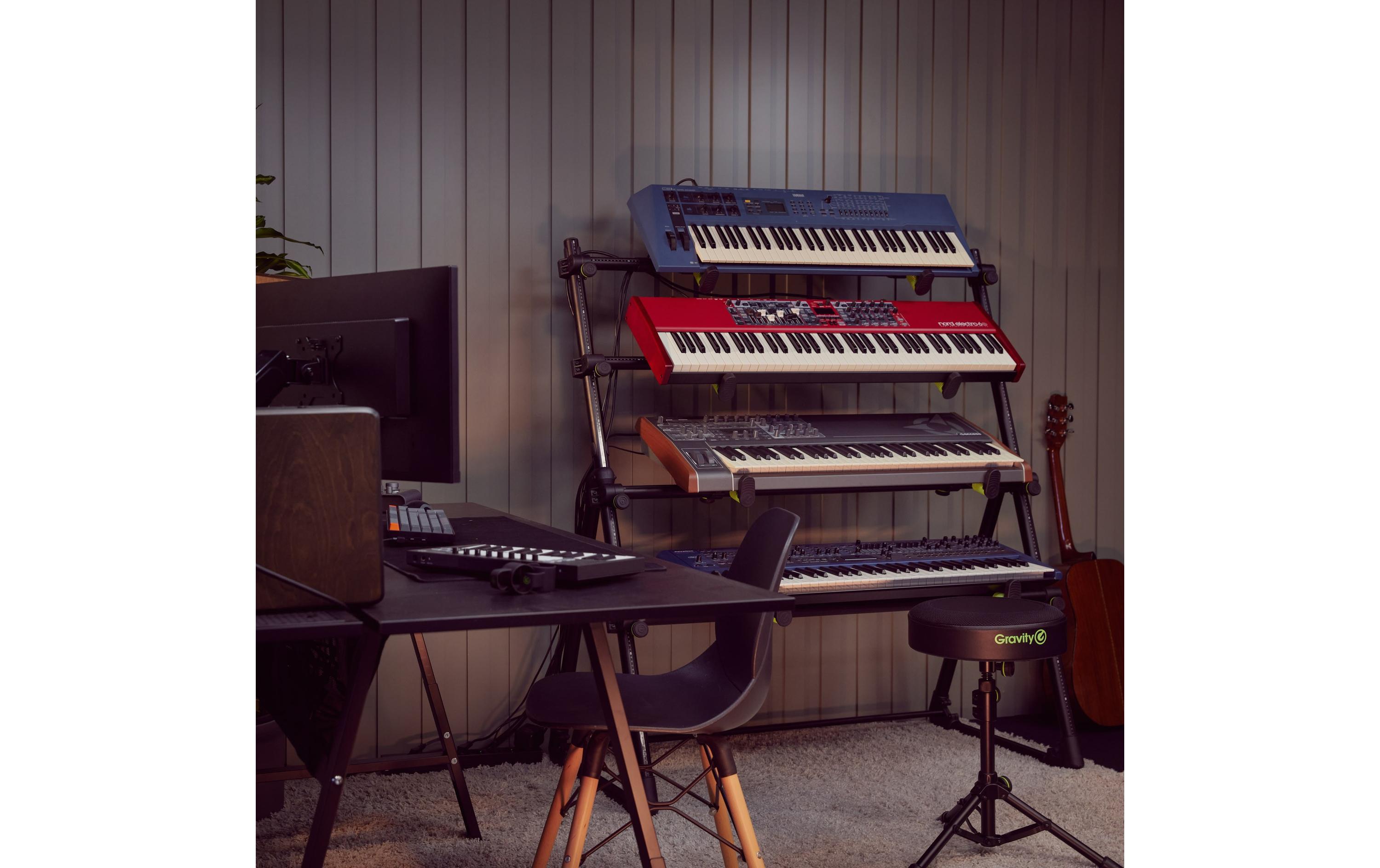 Gravity Keyboardständer GKSMKS01B Mehrfach Keyboardständer Gravity Keyboardständer GKSMKS01B Mehrfach Keyboardständer