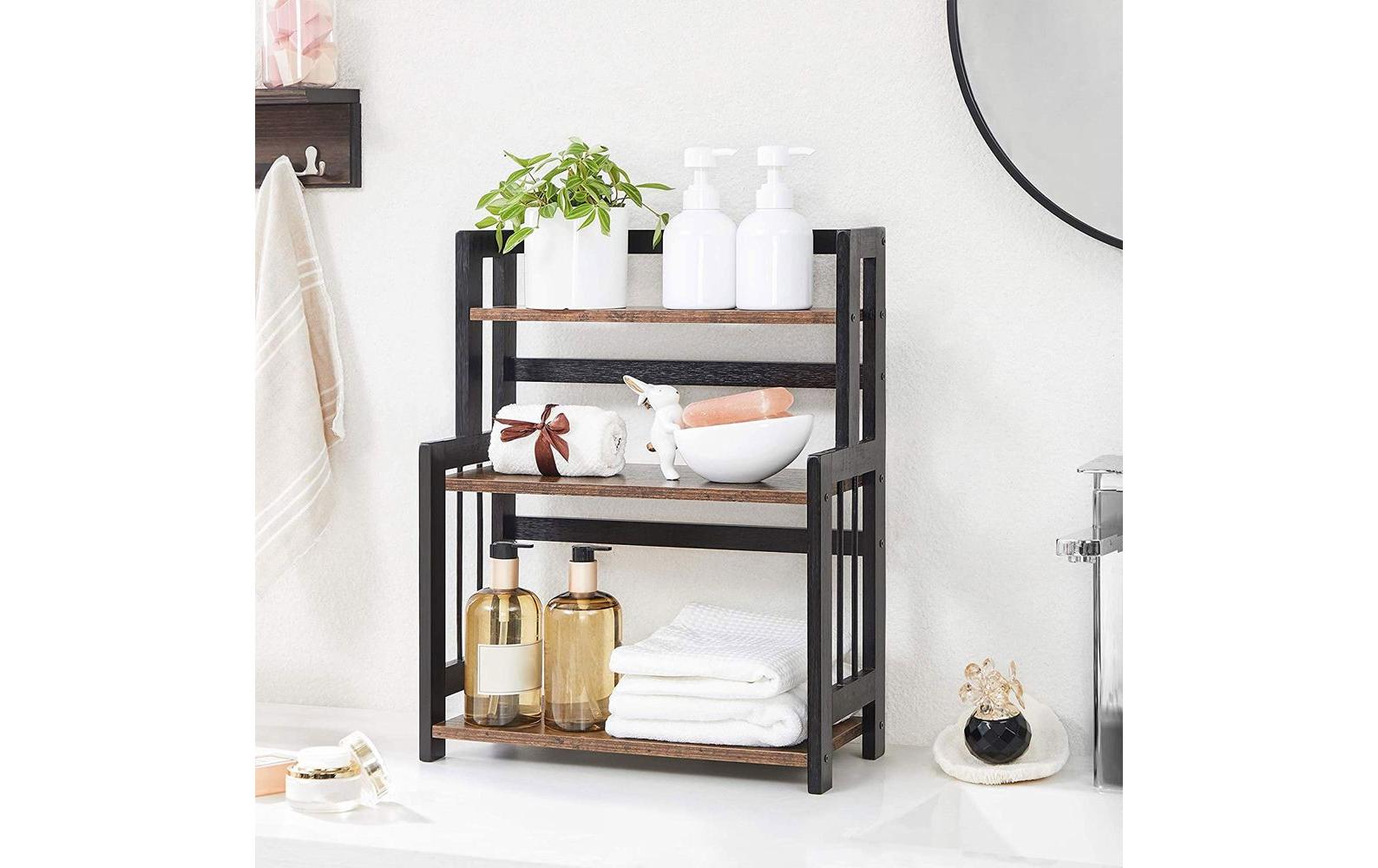 Songmics Küchenregal Braun/Schwarz