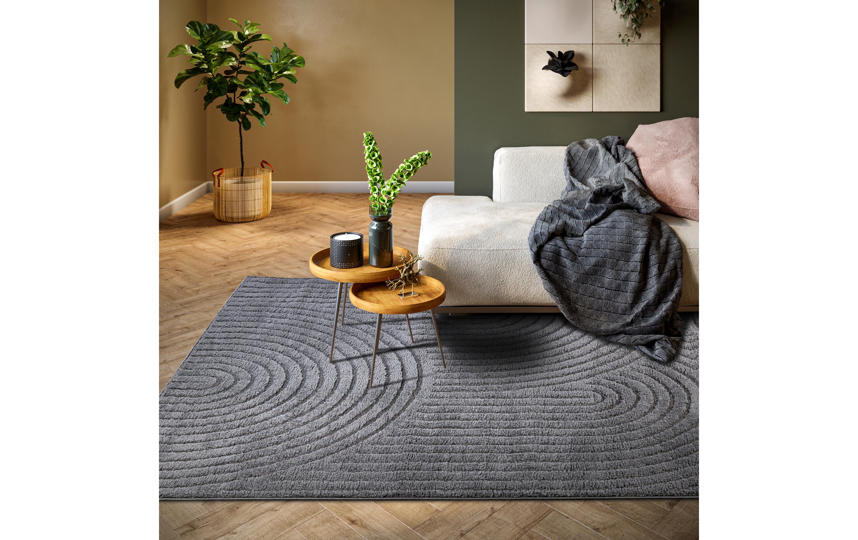 Elle Decoration Teppich Panglao 120 cm x 170 cm, Anthracite