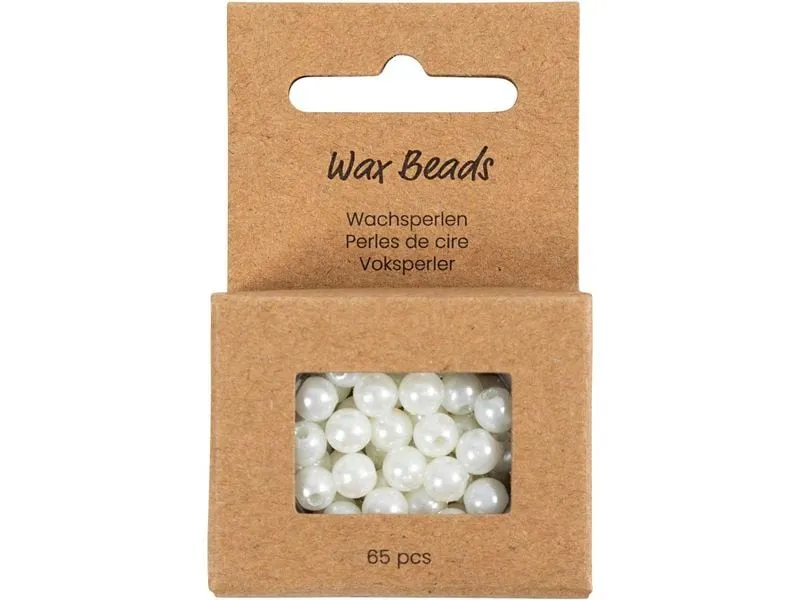 Creativ Company Perlen-Set Wachsperlen Weiss, 6 mm