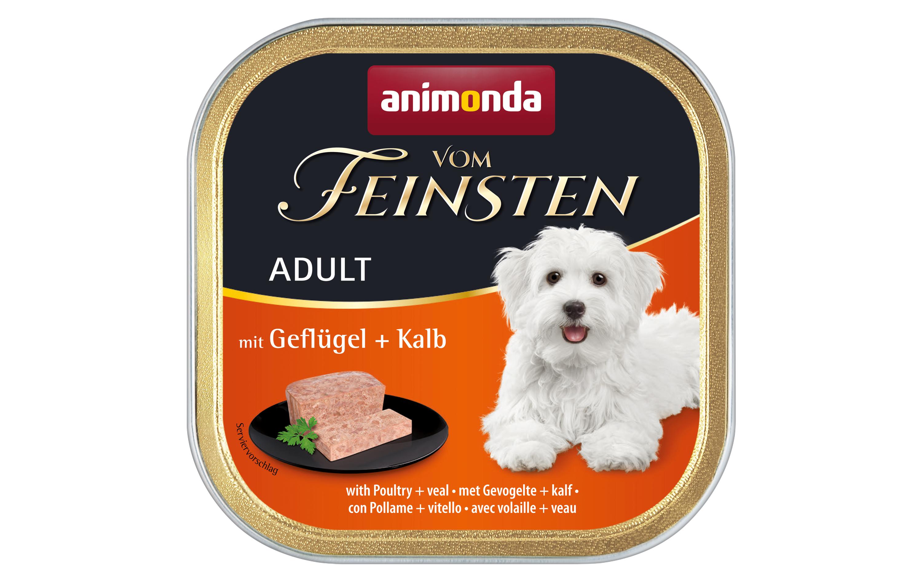 animonda Nassfutter vom Feinsten Geflügel & Kalb, 150 g